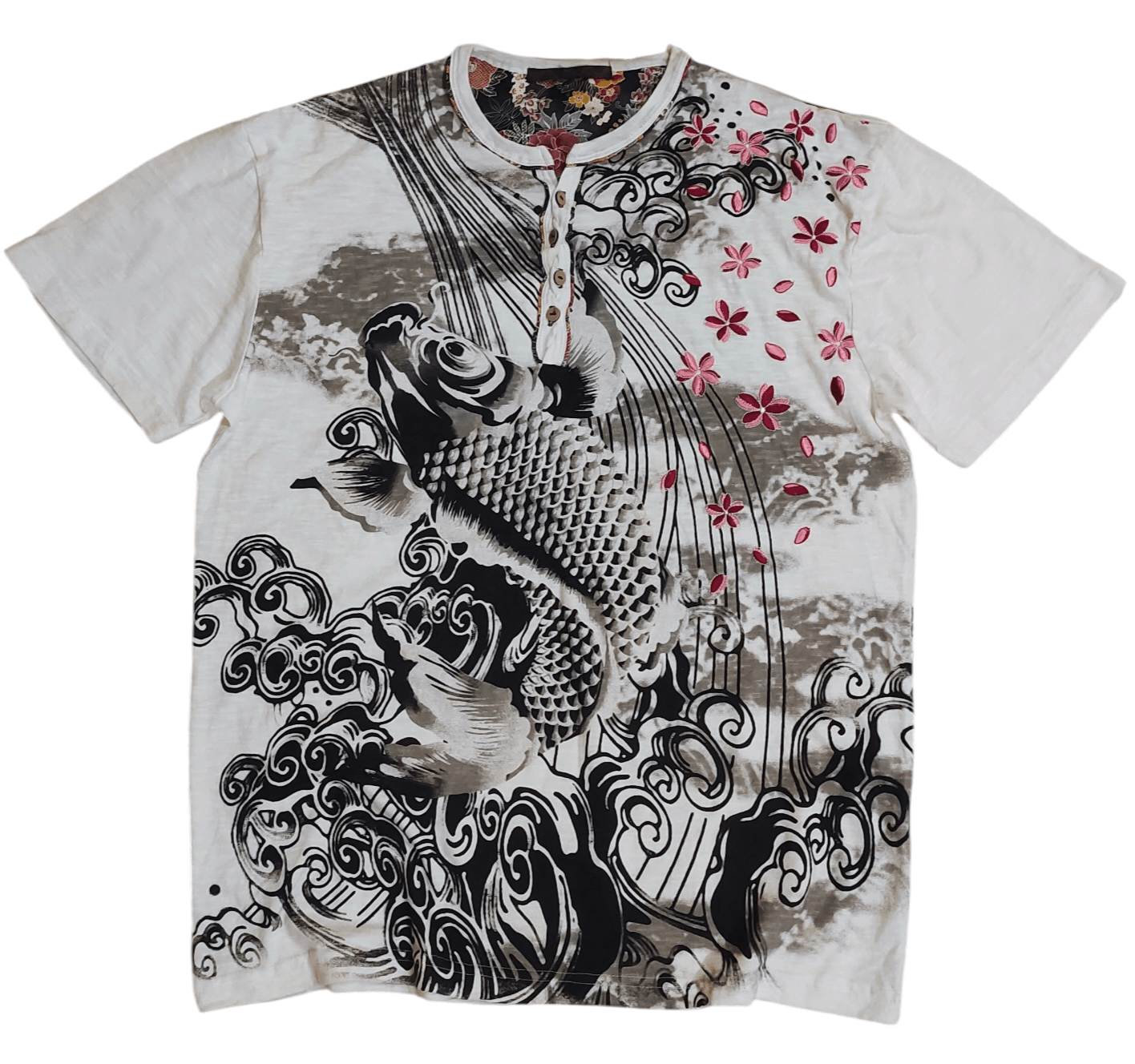 Karakuri Tamashii Nice Japanese Sukajan StyleTshirt Size US XL / EU 56 / 4 - 1 Thumbnail