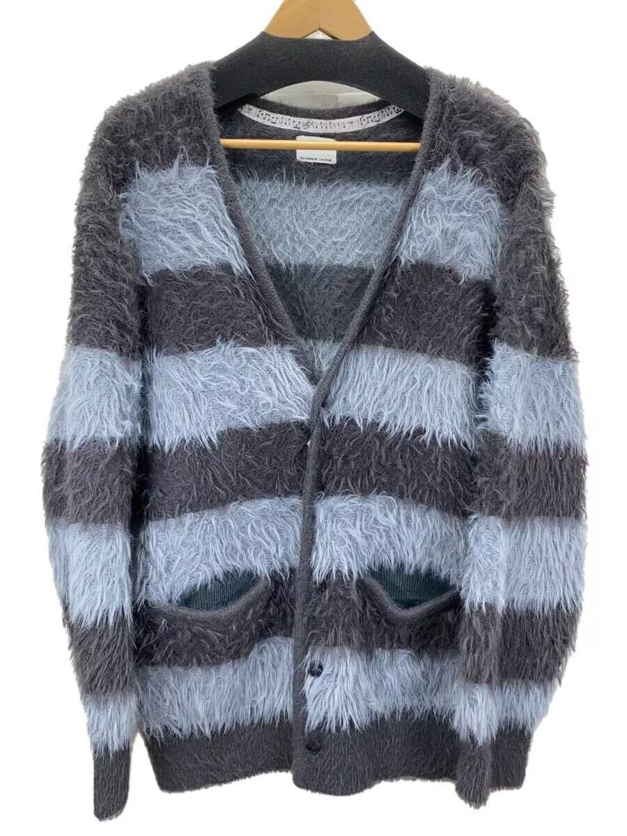 トップス N(n) number nine striped cardigan SEE THROUGH STRIPED SUMMER KNIT CARDIGAN / シースルー