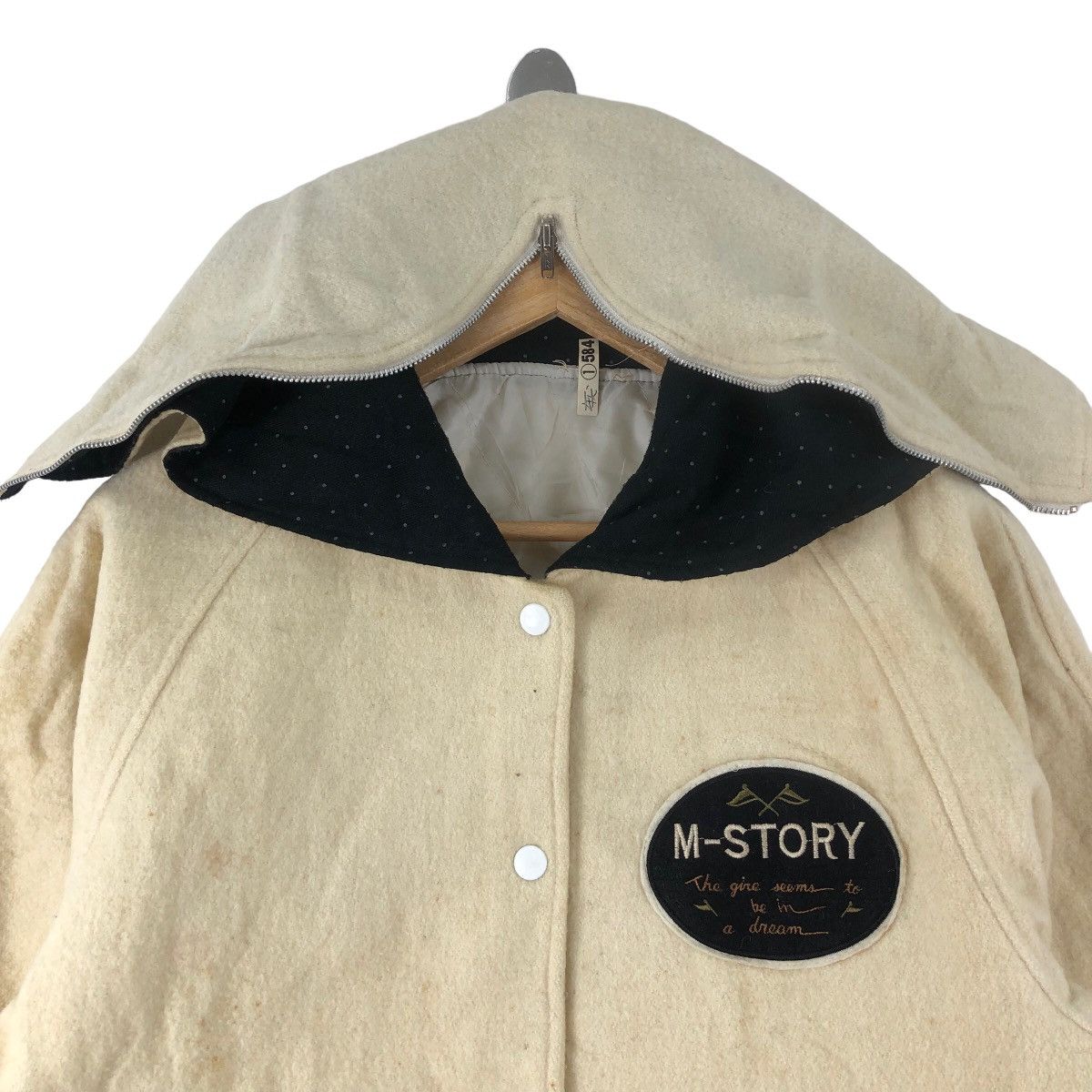 Vintage Vintage 80s M-STORY Varsity Jacket Big Logo Spellout Size US L / EU 52-54 / 3 - 2 Thumbnail