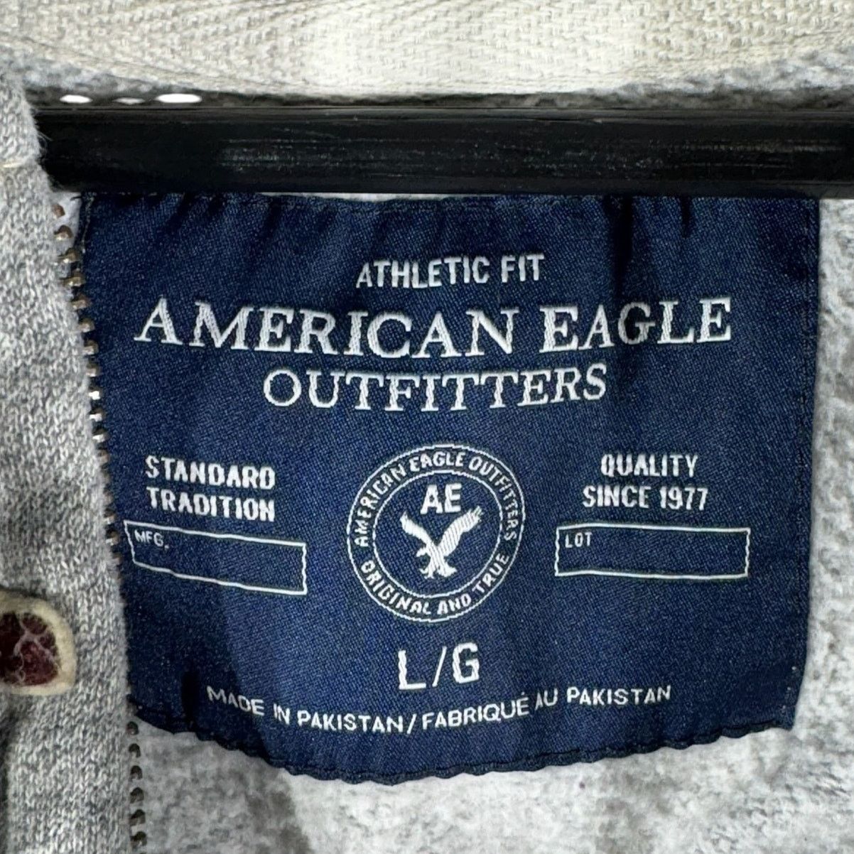 American Eagle Outfitters American Eagle Outfitters Patch Spellout Full Zip Hoodie Size US L / EU 52-54 / 3 - 7 Thumbnail
