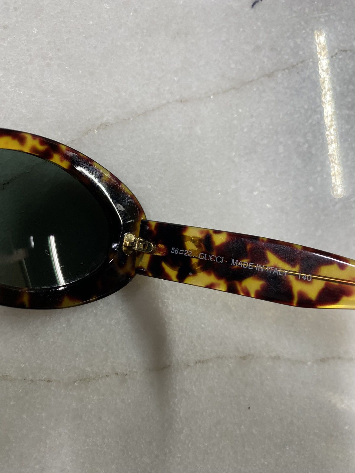 Designer Gucci Round Oval Round Sunglasses Shades Preowned Size ONE SIZE - 6 Thumbnail