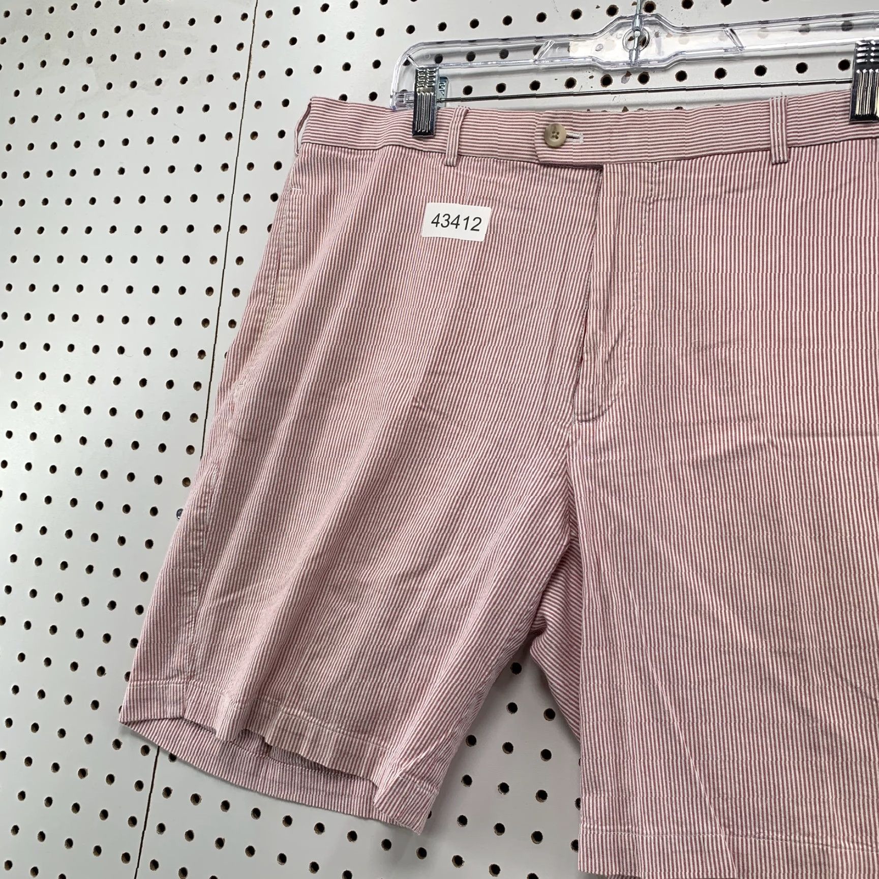 Peter Millar Peter Millar Pink Striped Chino Golf Shorts Mens Size 35 Regular Fit Size US 35 - 2 Thumbnail