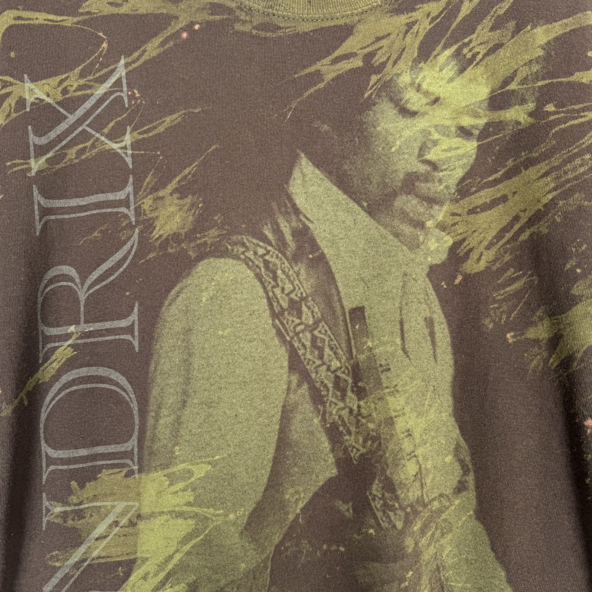 Liquid Blue Vintage Jimi Hendrix Liquid Blue Bleached Dyed Euro T Shirt Size US XXL / EU 58 / 5 - 4 Thumbnail