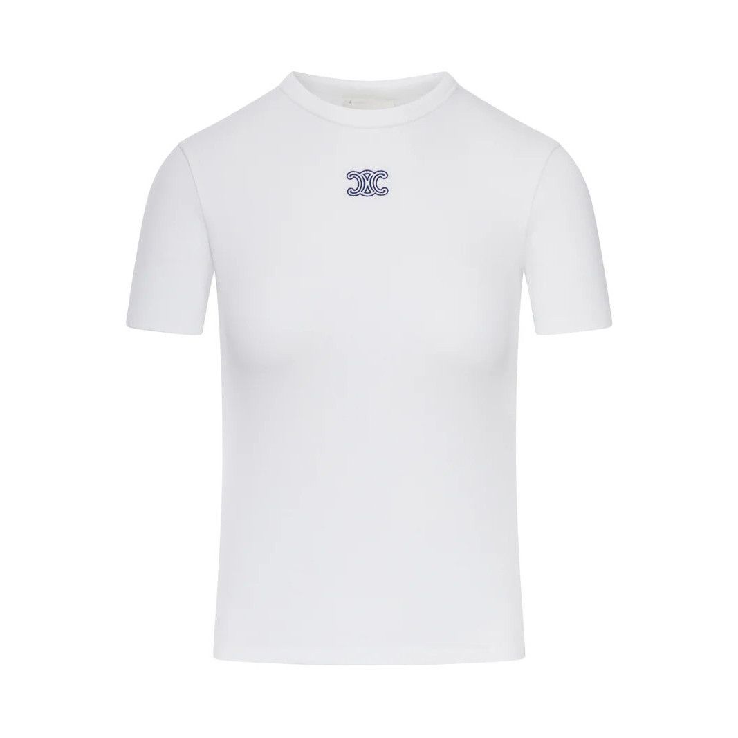 CELINE White Cotton T-shirt New