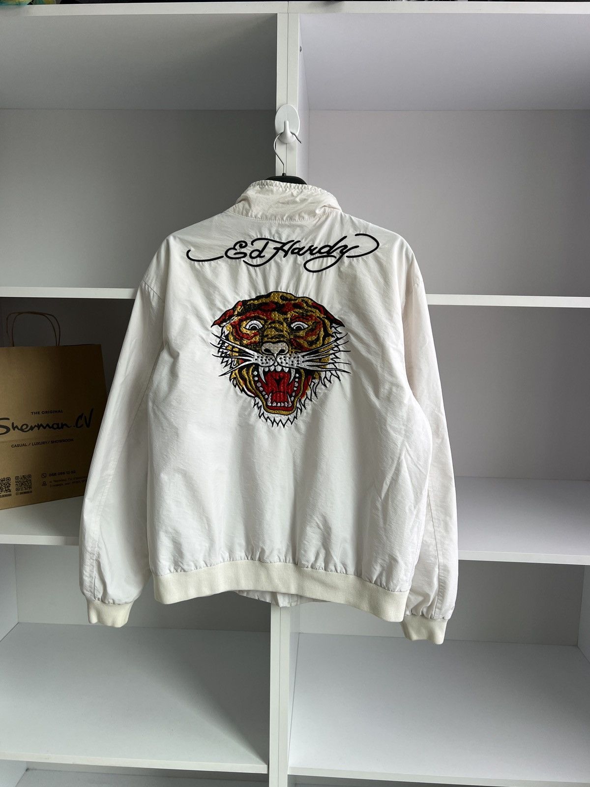 Ed Hardy × Vintage Vintage Ed Hardy Y2k Big Logo Jacket Size US M / EU 48-50 / 2 - 1 Thumbnail