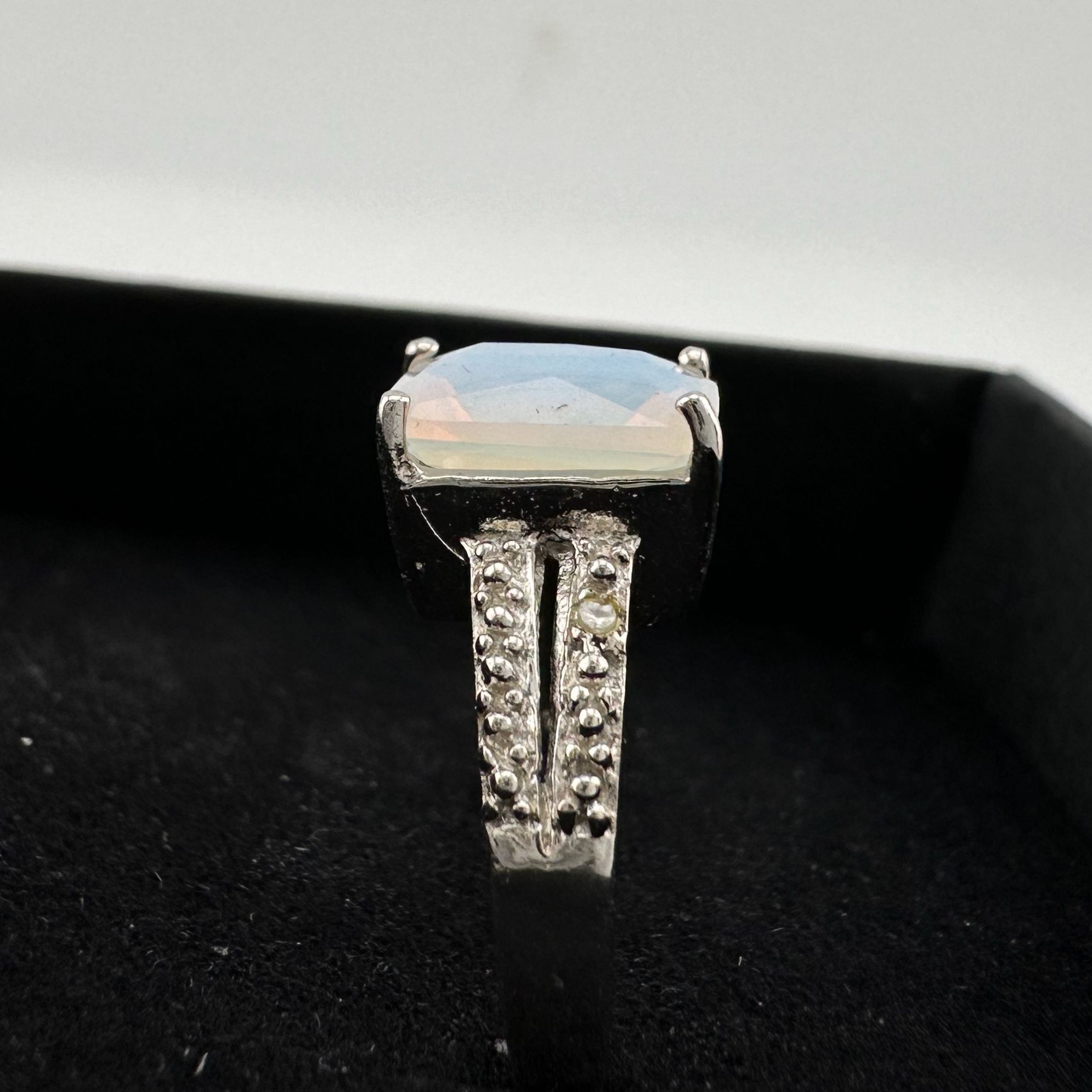 Other Beautiful Natural Opal Ring with Small Diamond Accent - Size Size ONE SIZE - 18 Thumbnail