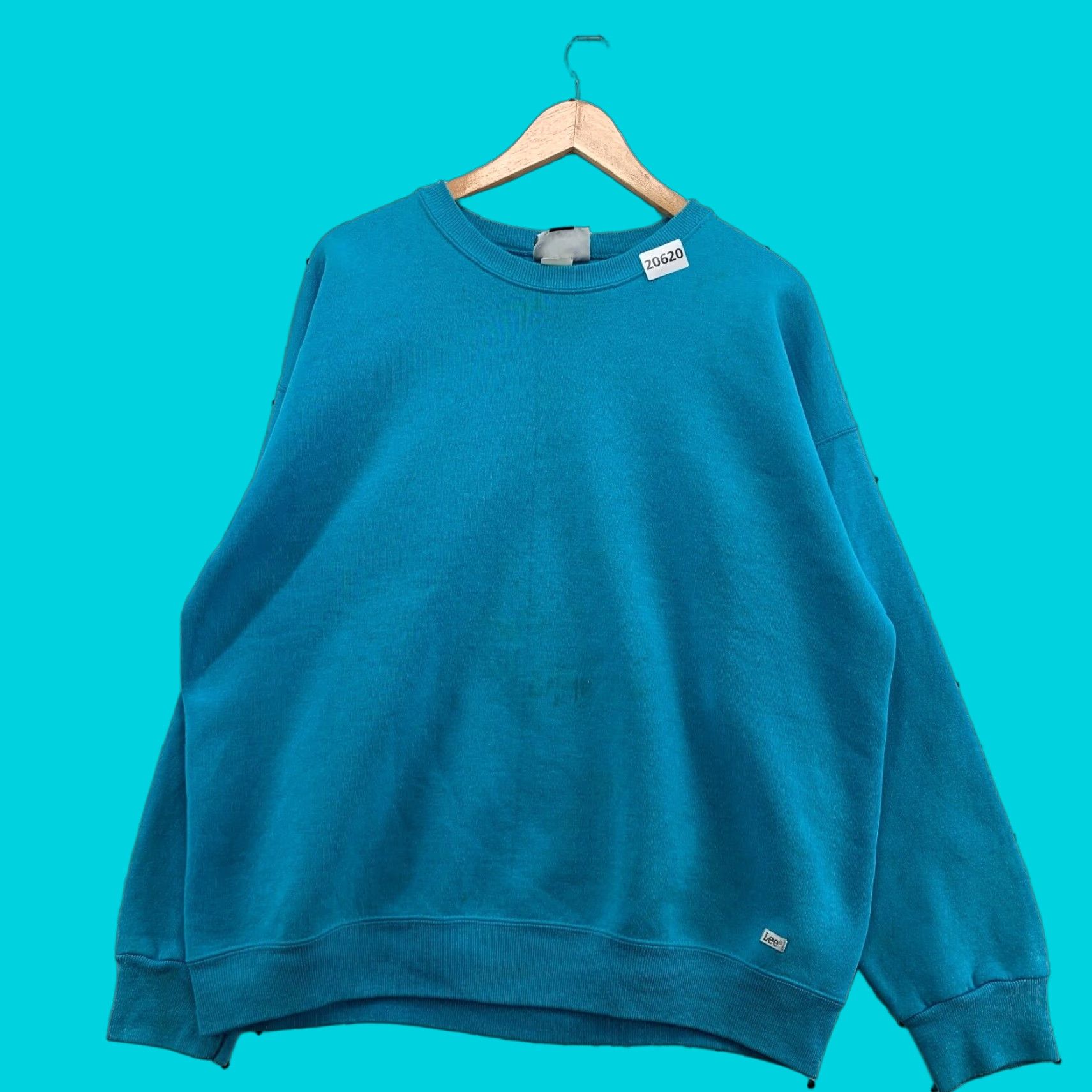 Lee VINTAGE LEE Sweatshirt Crewneck Adult 2XL Blue Heavyweight Cotton Blend Mens Pullover 25.5x28 Size US XXL / EU 58 / 5 - 1 Thumbnail