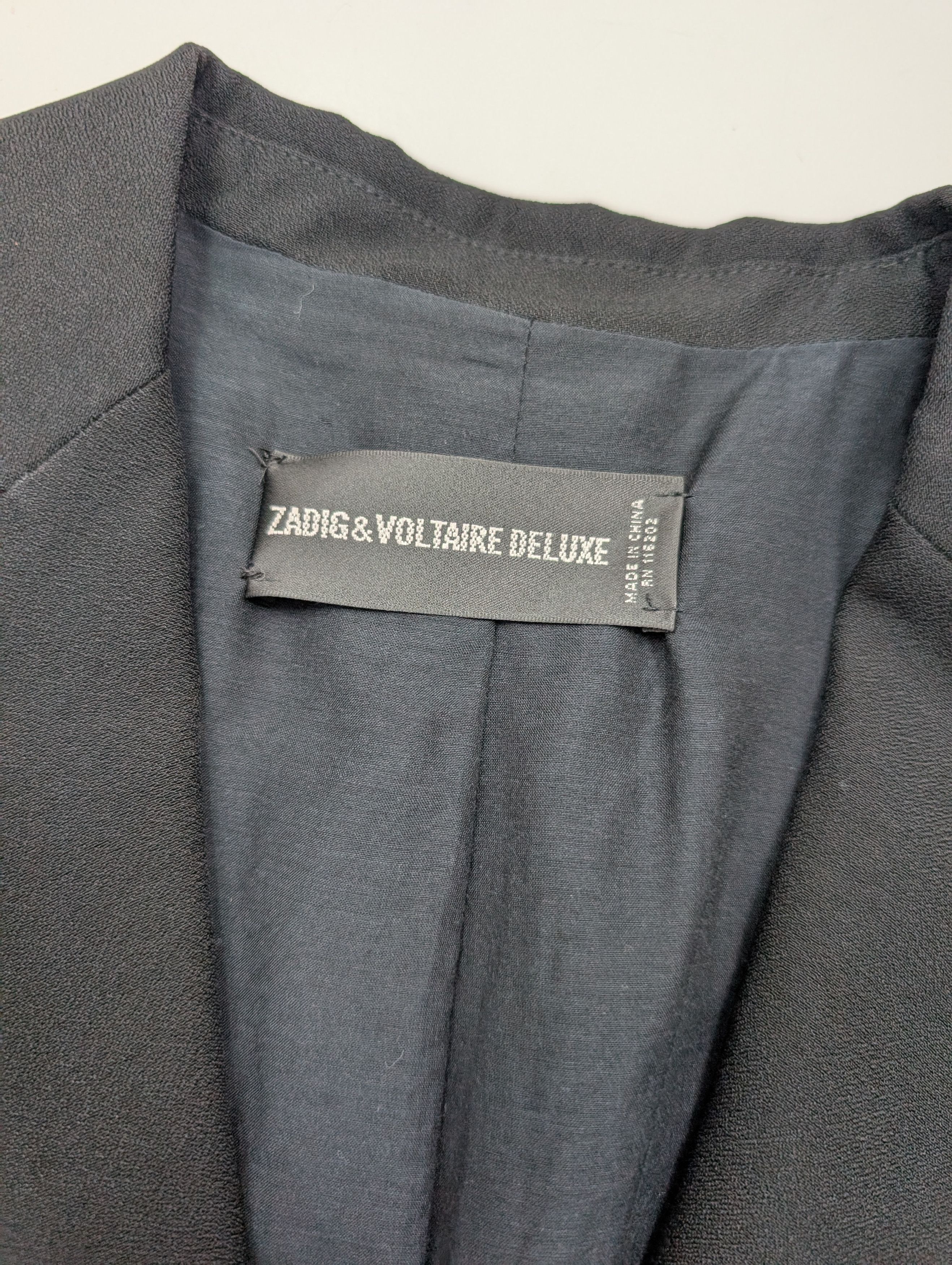 Zadig & Voltaire Zadig & Voltaire Deluxe Black 2-Button Single Breast Blazer Size XS / US 0-2 / IT 36-38 - 6 Thumbnail