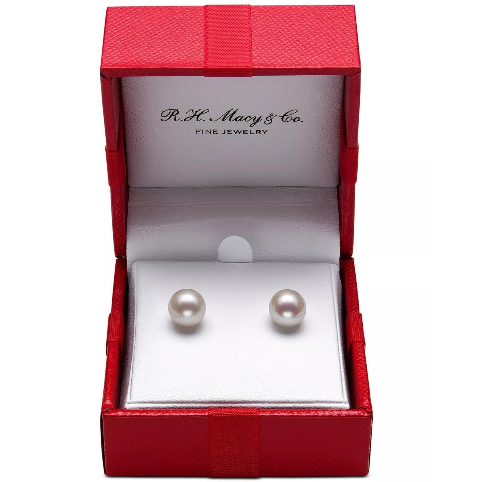 Other Belle de Mer Freshwater Pearl Stud Earrings in 14k Gold 7mm Size ONE SIZE - 3 Thumbnail