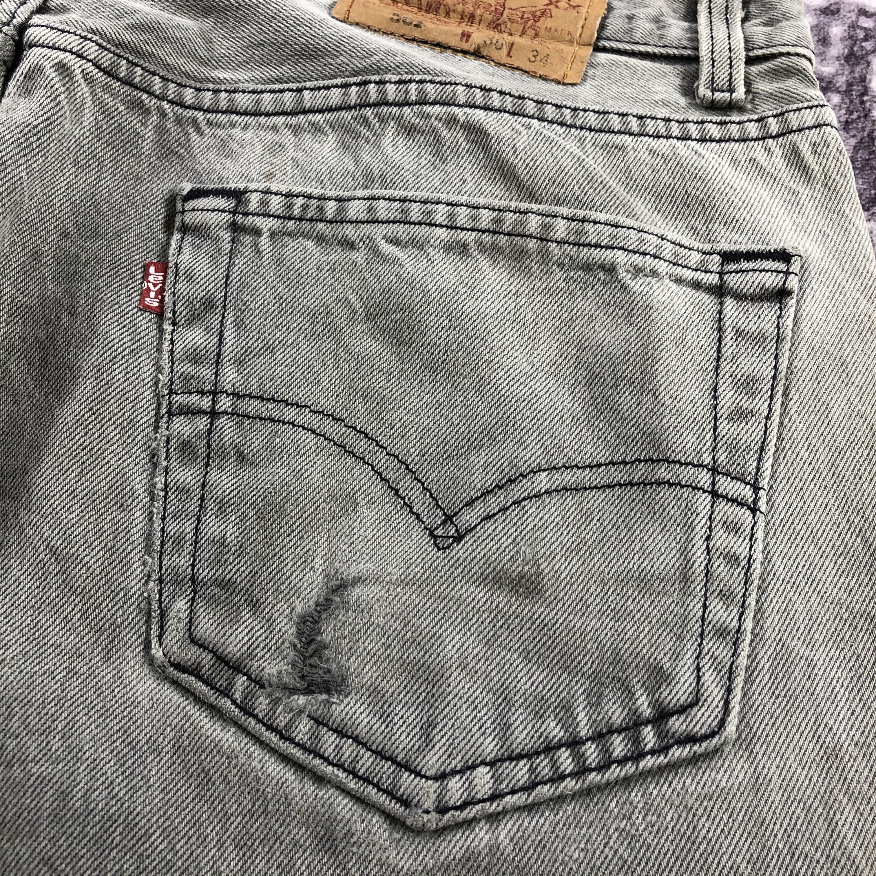 Levi's Vintage 90s Ash Gray Levis 501 Jeans-JM2441 Size US 36 / EU 52 - 8 Thumbnail