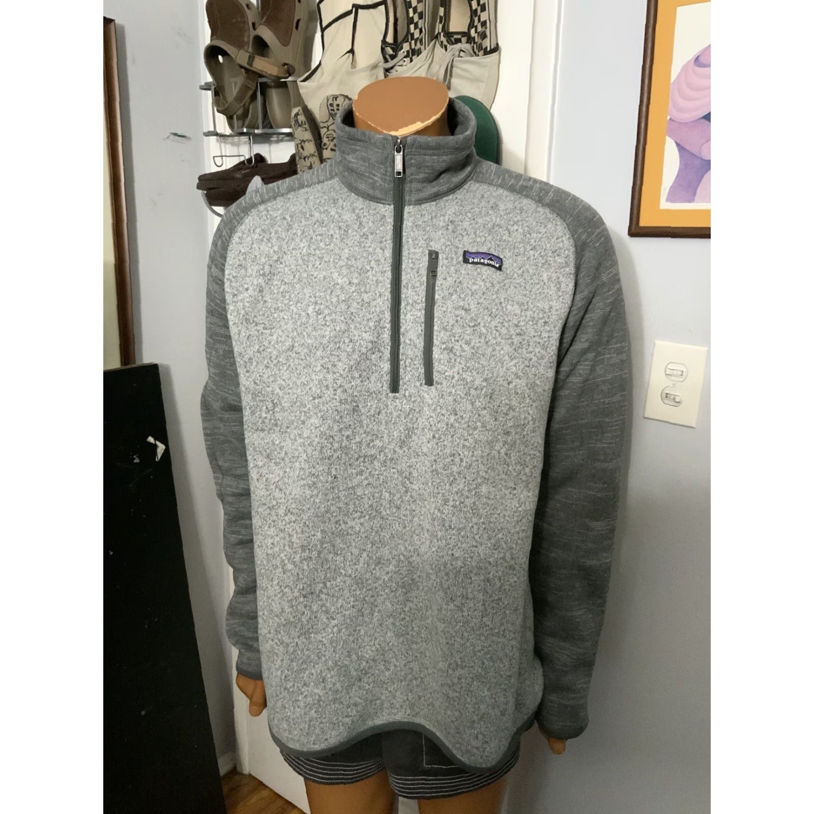 Patagonia Patagonia Recycled Knit Better Sweater Fleece 1/4 Zip Pullover Jacket XL Men's Gray Size US XL / EU 56 / 4 - 6 Thumbnail