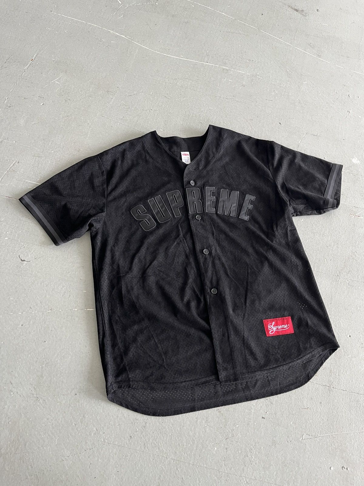 トップス supreme UltraSuede Mesh Baseball Jersey Supreme