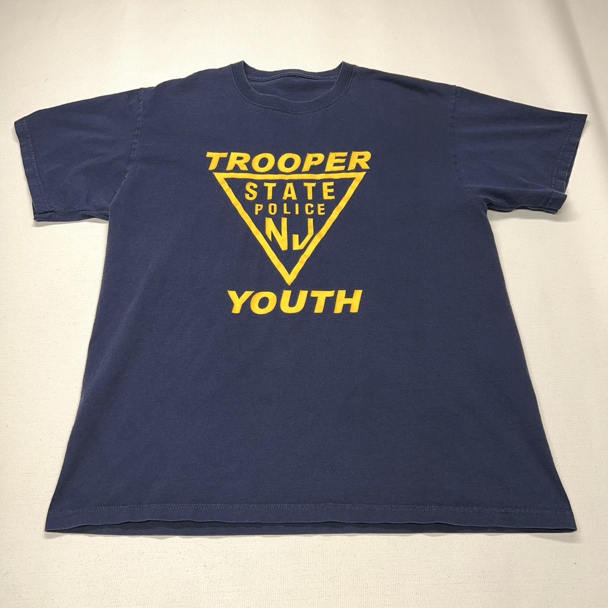 Vintage NJ State Trooper Tee Shirt Police Youth New Jersey Navy Y2K Size US L / EU 52-54 / 3 - 1 Thumbnail