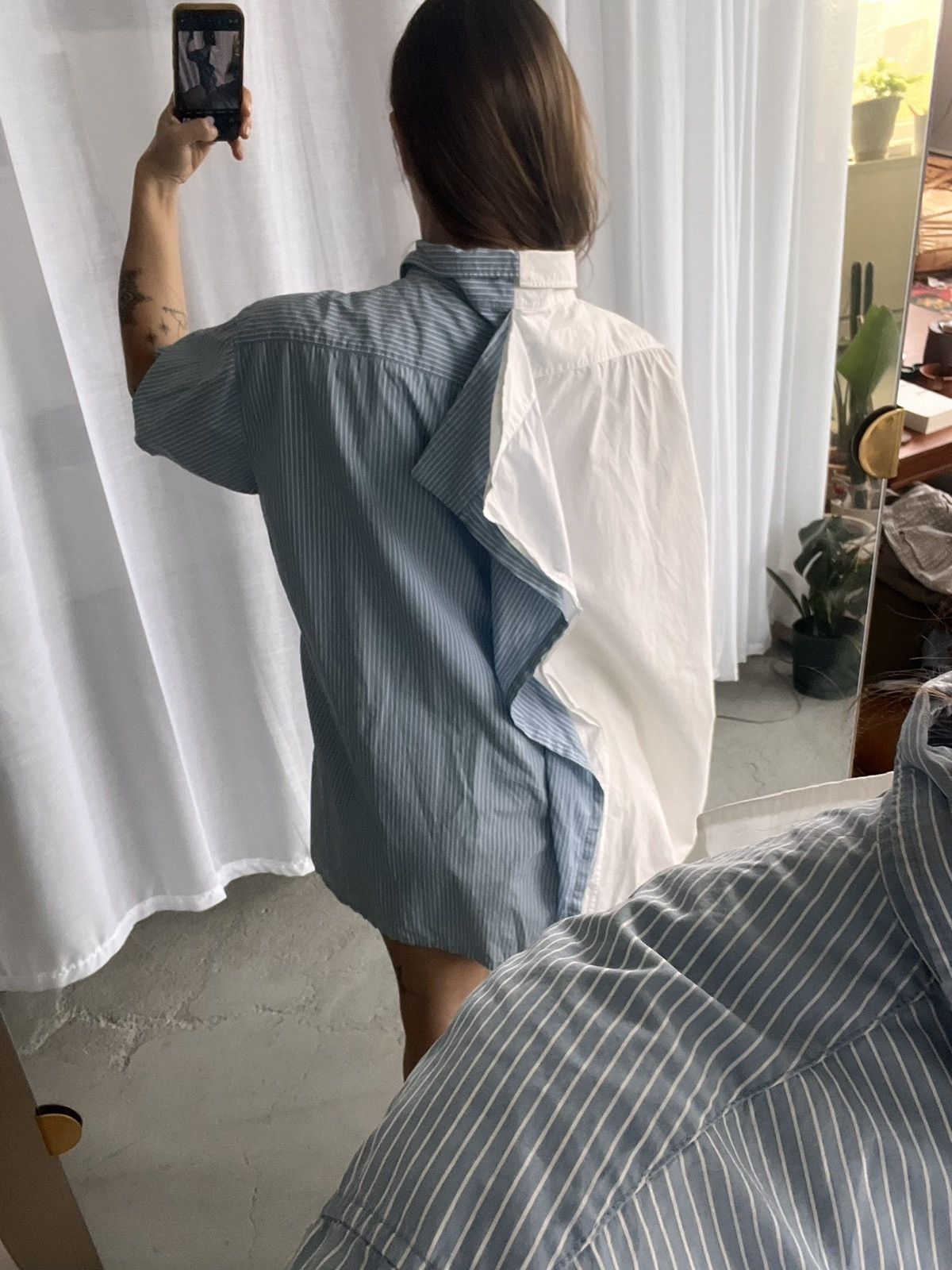 MM6 White/blue striped dress shirt Size S / US 4 / IT 40 - 3 Thumbnail
