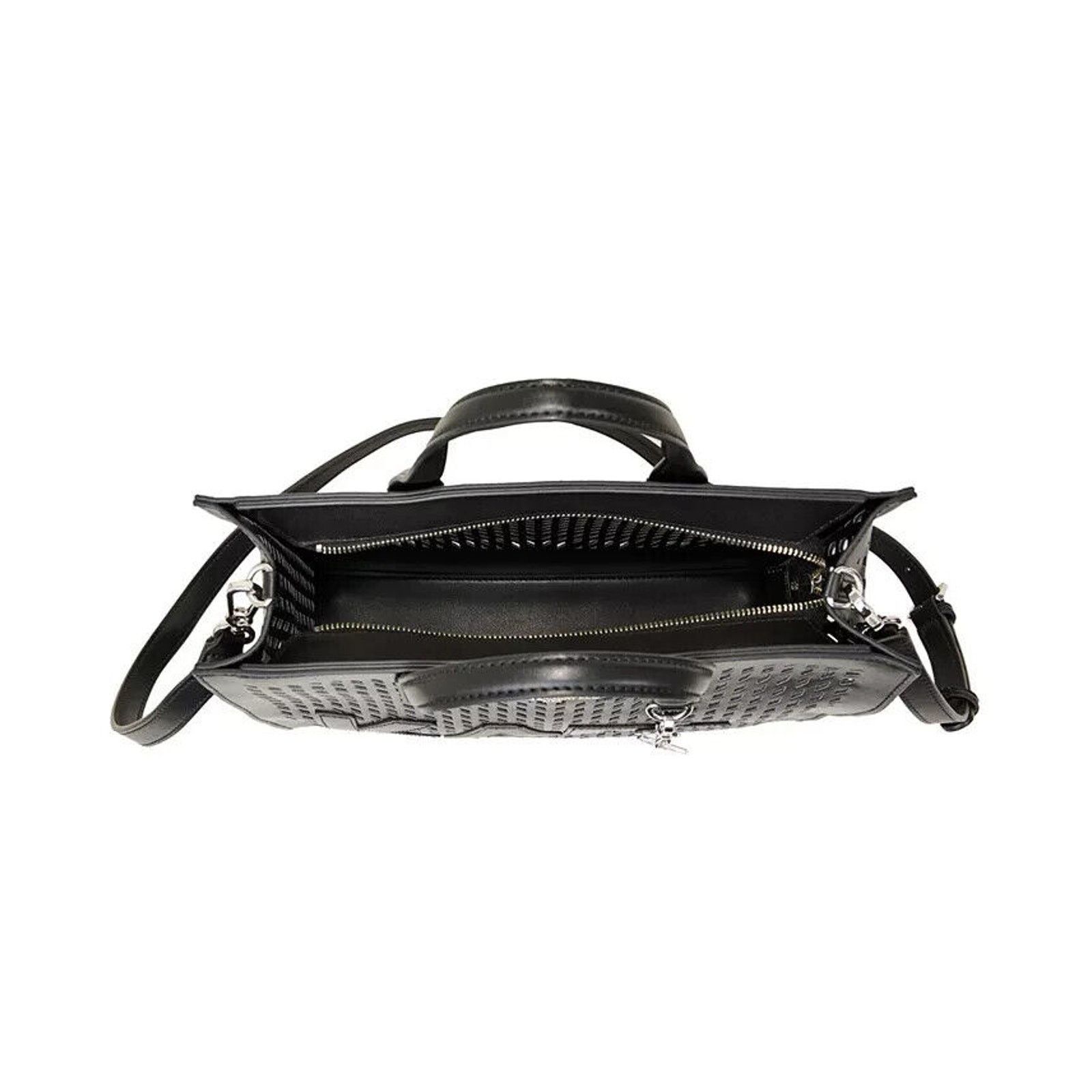 Karl Lagerfeld KARL LAGERFELD PARIS NOVEAU MEDIUM BLACK PERFORATED TOTE BAG Size ONE SIZE - 3 Thumbnail