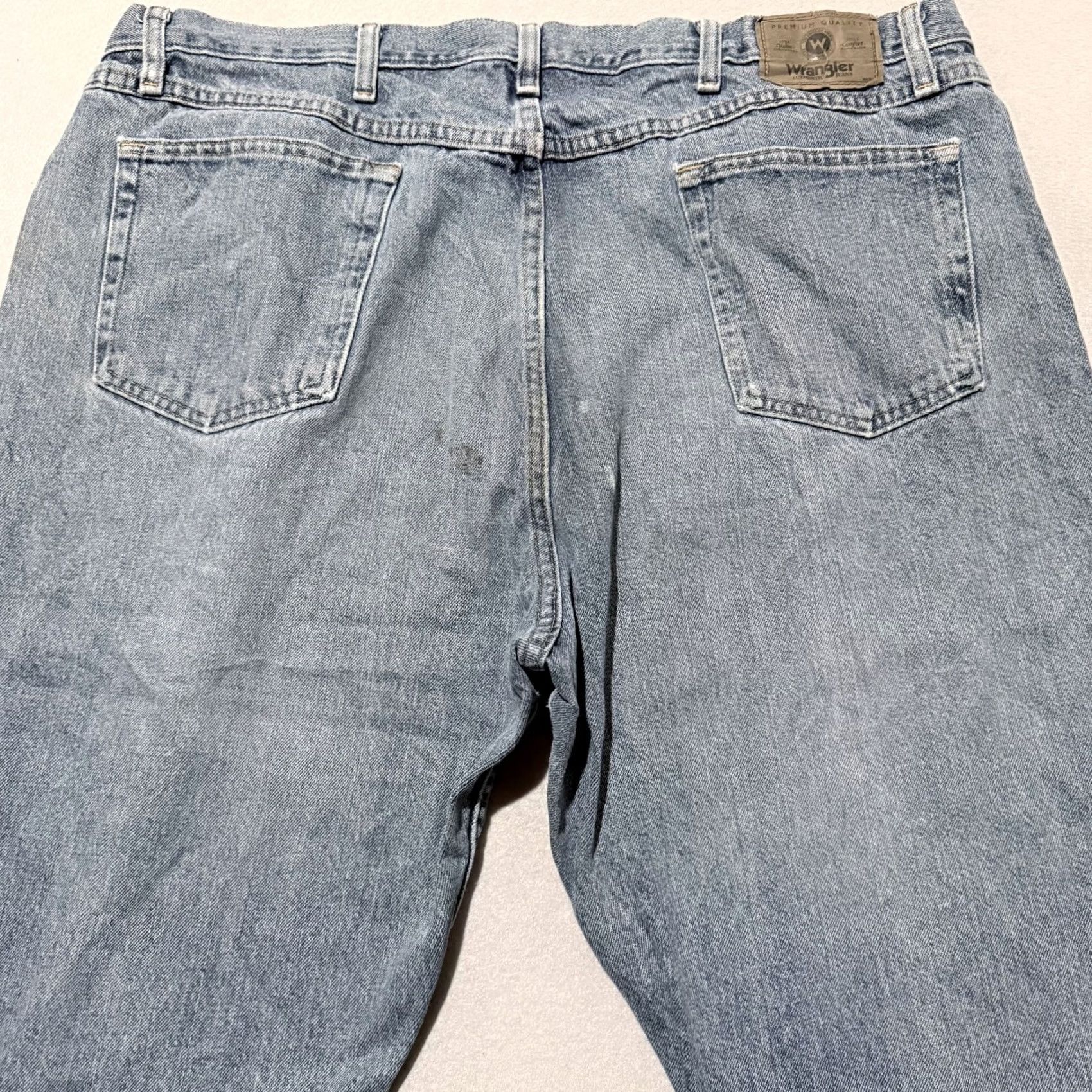 Wrangler Wrangler Five Star Jeans Men's Blue Denim High Rise Straight Relaxed Fit 42x30 Size US 42 / EU 58 - 3 Thumbnail