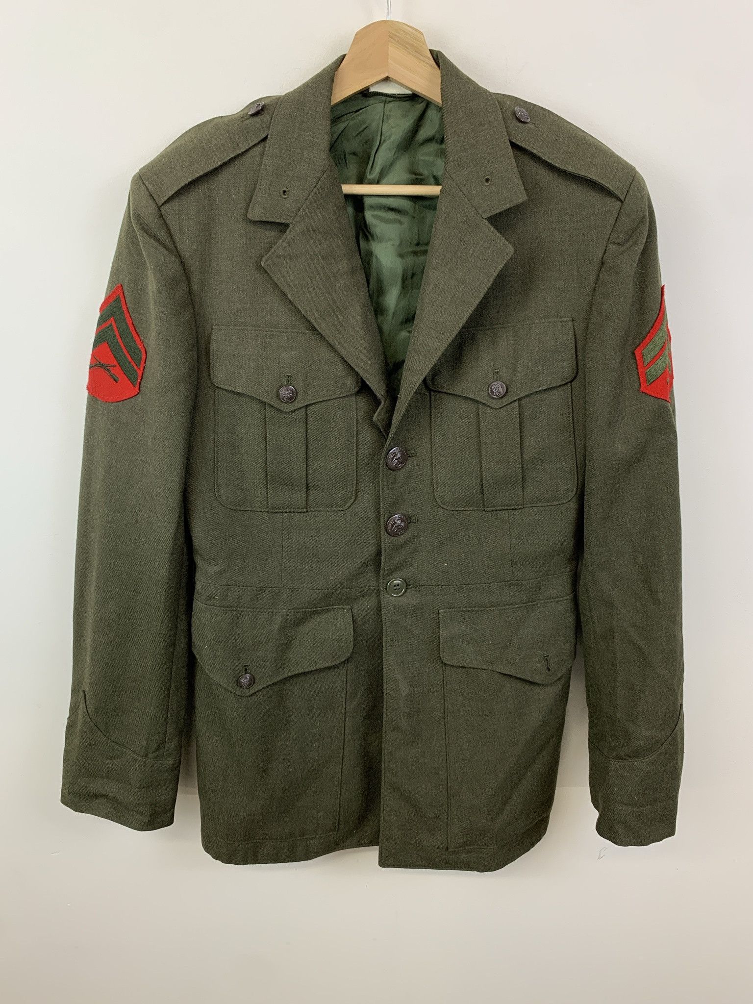 Vintage Vintage 1960s Vietnam Marines USMC Field Dress Jacket Size S (38L) Size US S / EU 44-46 / 1 - 1 Thumbnail
