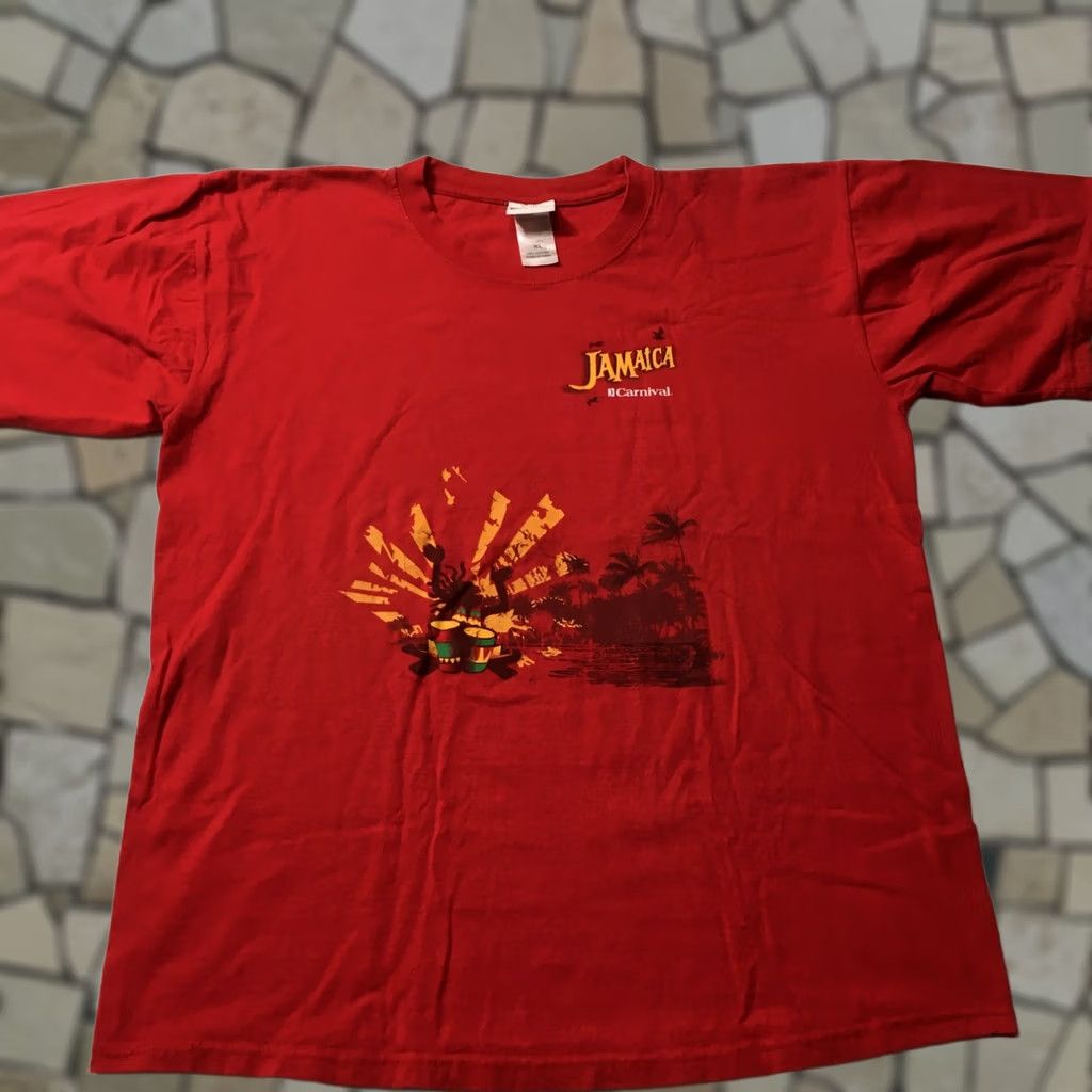 Paradise CARNIVAL Jamaica T-Shirt XL RED Graphic DRUMS PLMS PARADISE Size US XL / EU 56 / 4 - 1 Thumbnail
