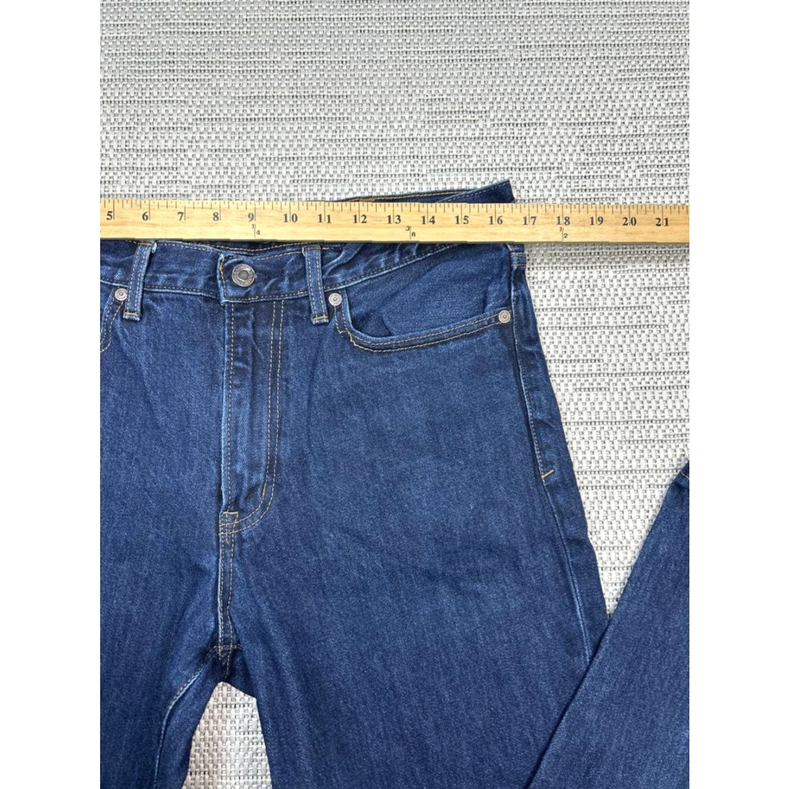Lands' End Lands' End Square Rigger Jeans Mens 34 Blue Denim Regular Fit 5-Pocket 34x33 Mid Rise Straight Jeans Size US 34 / EU 50 - 5 Thumbnail