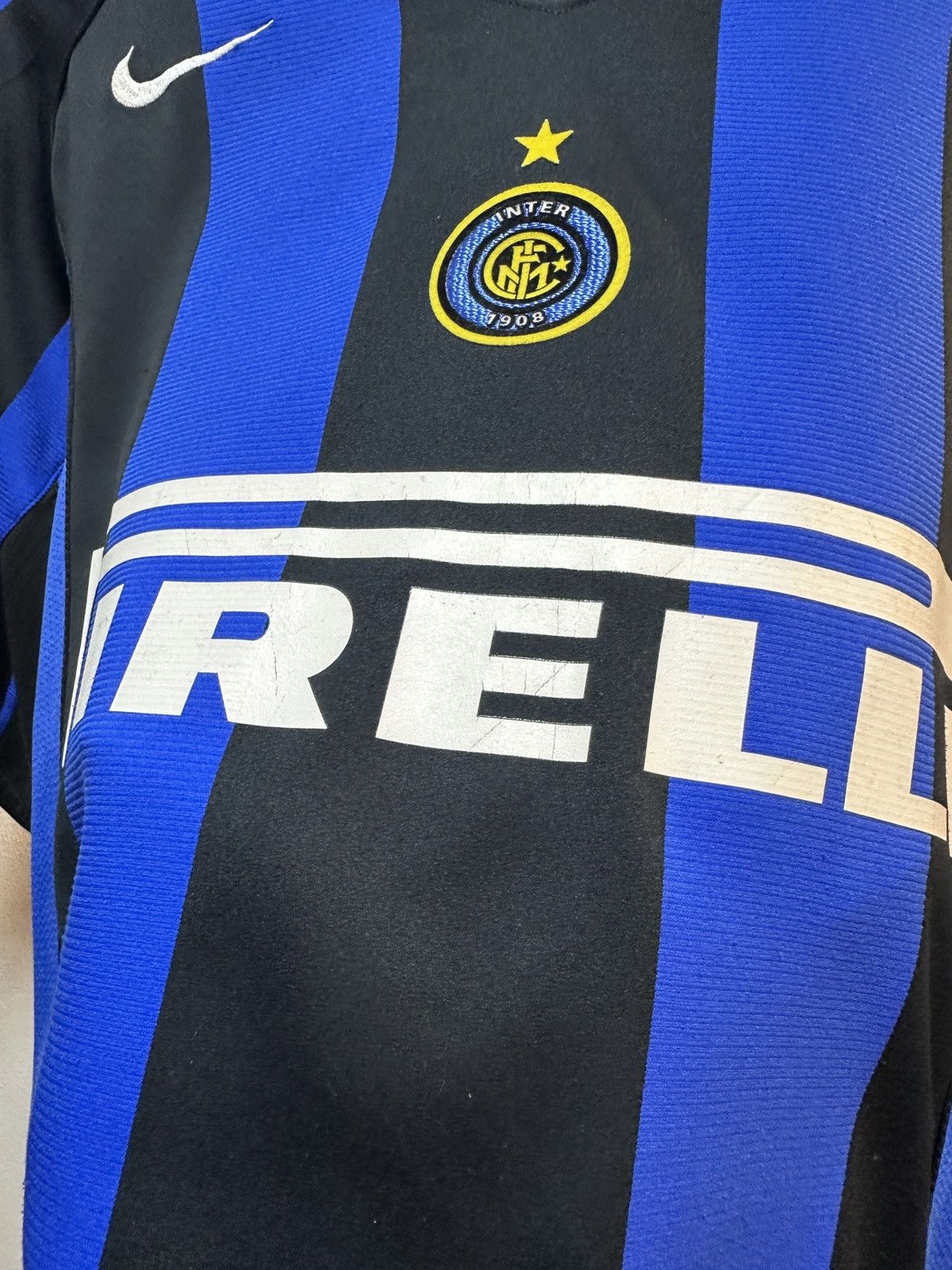 Nike 2004-2005 Inter Milan Home Kit DAVIS 8 Size US XS / EU 42 / 0 - 17 Thumbnail
