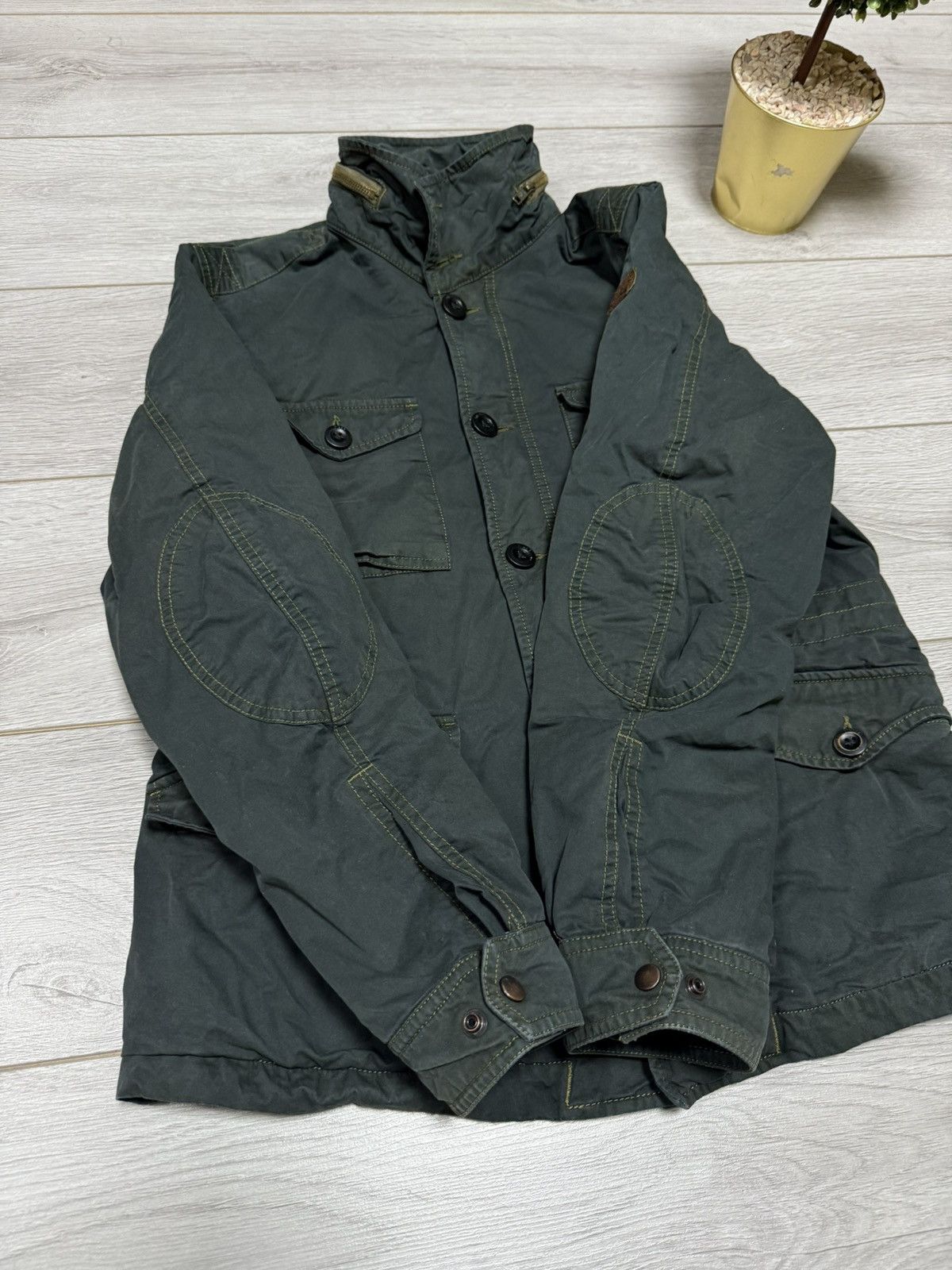 Diesel Diesel military zip buttons jacket washed Size US L / EU 52-54 / 3 - 2 Thumbnail