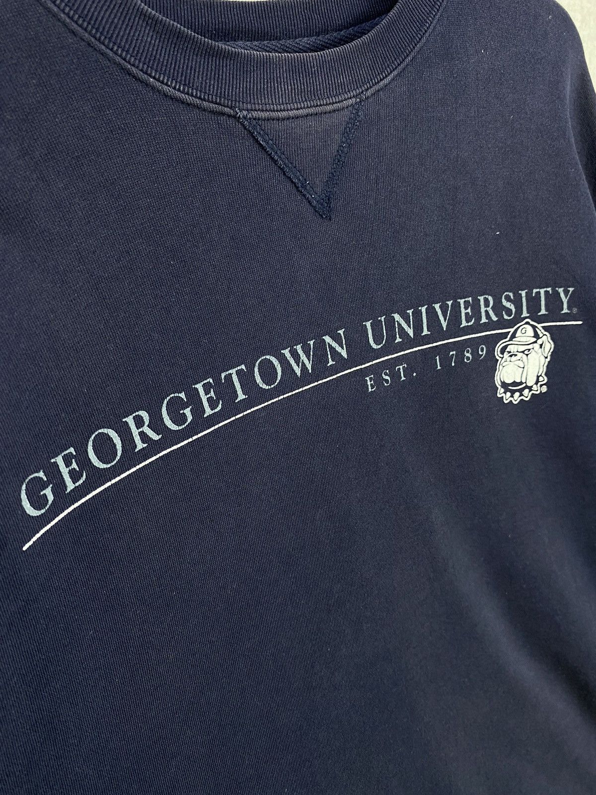 Vintage Vintage Georgetown University Sweatshirt Jumper Blue Size M Size US M / EU 48-50 / 2 - 7 Thumbnail