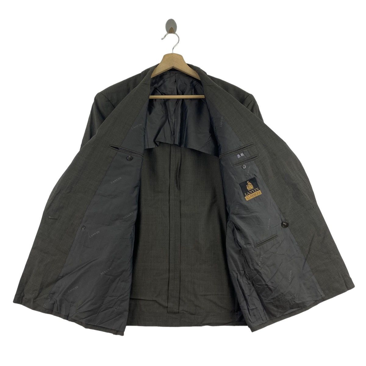 Lanvin × Vintage Vintage LANVIN CLASSIQUE Brown Plain Blazer Coat Size US M / EU 48-50 / 2 - 4 Thumbnail