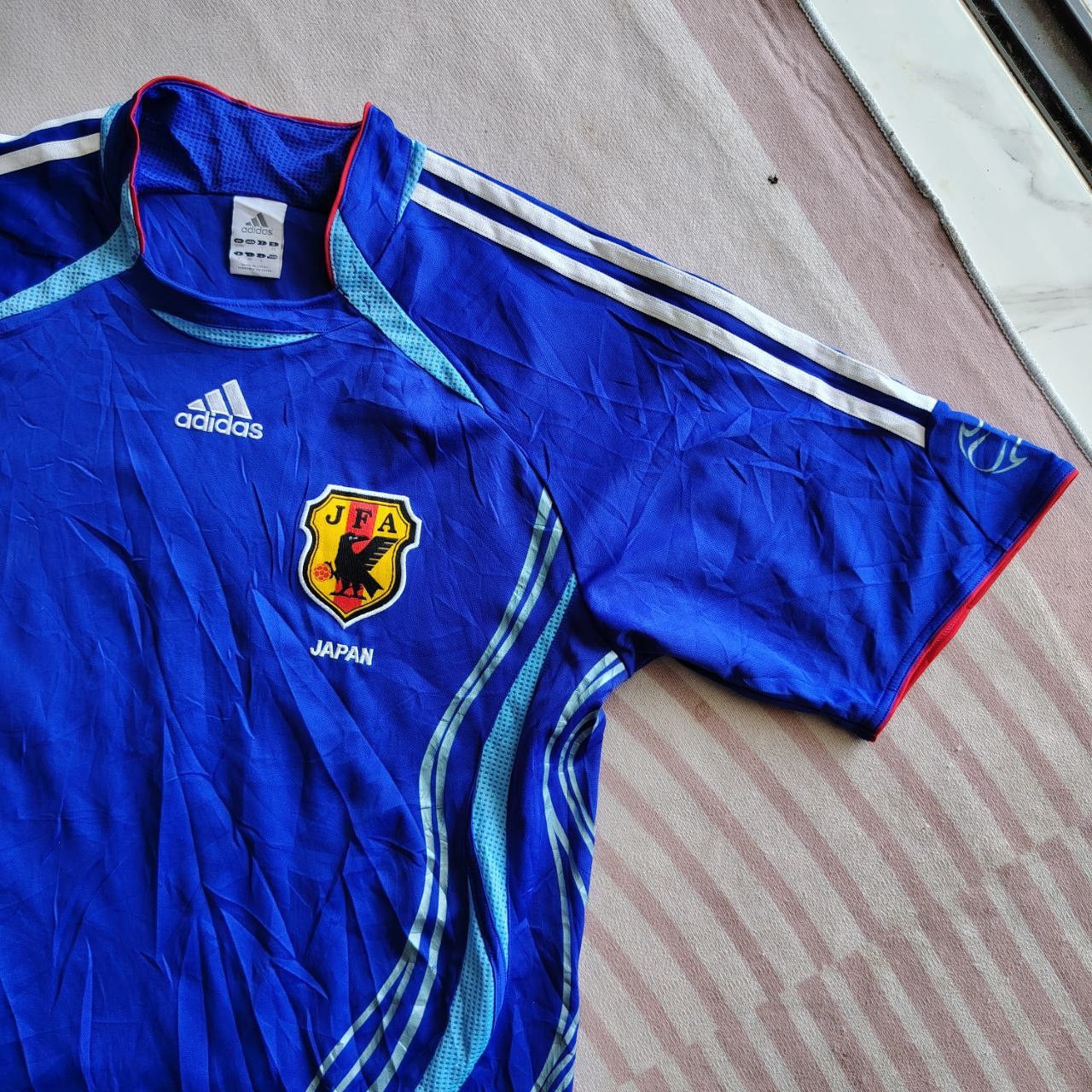 Adidas 2006 Vintage Adidas JFA Jersey Vintage Japan Football Jersey Size US L / EU 52-54 / 3 - 3 Thumbnail