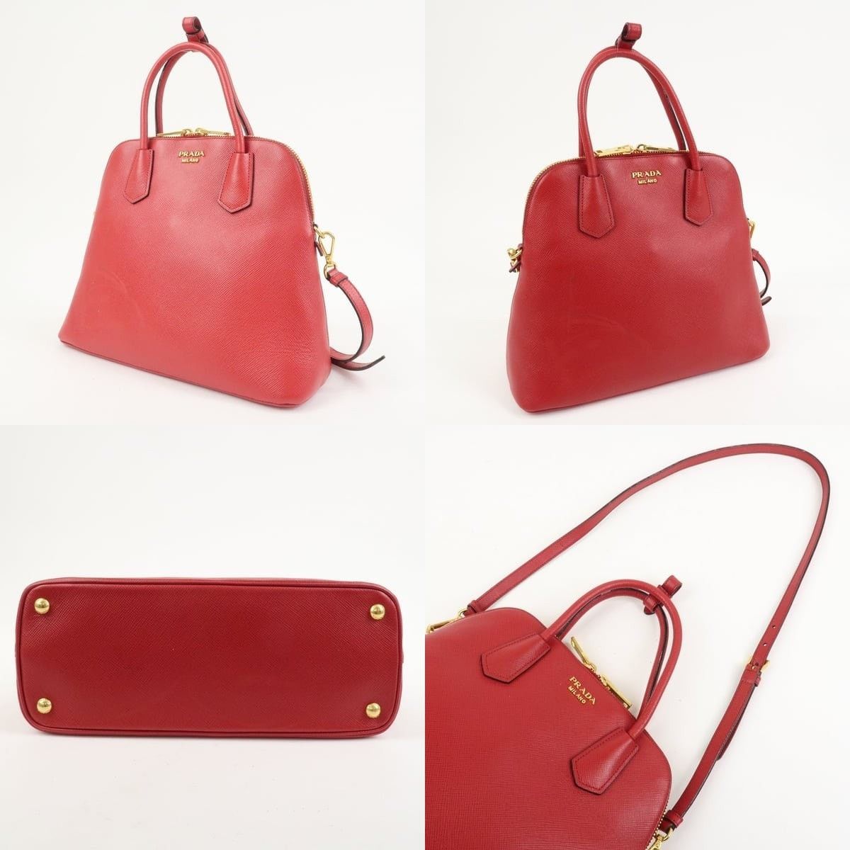 Prada Prada Saffiano Lux Galleria Double Zip Saffiano Satchel Size ONE SIZE - 3 Thumbnail