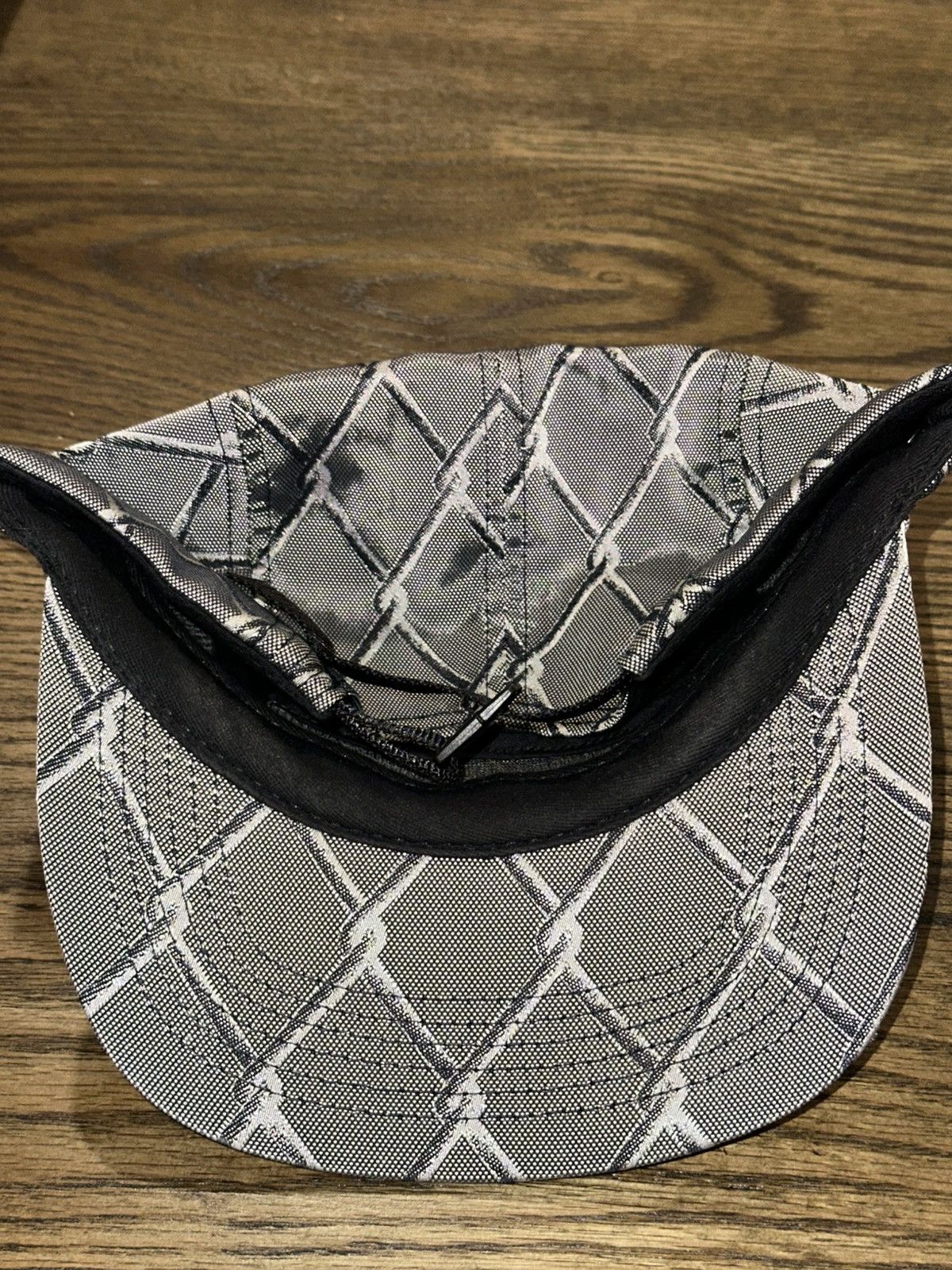 Supreme FW14 Grey Silver Navy Chain Link Camp Cap Size ONE SIZE - 2 Thumbnail