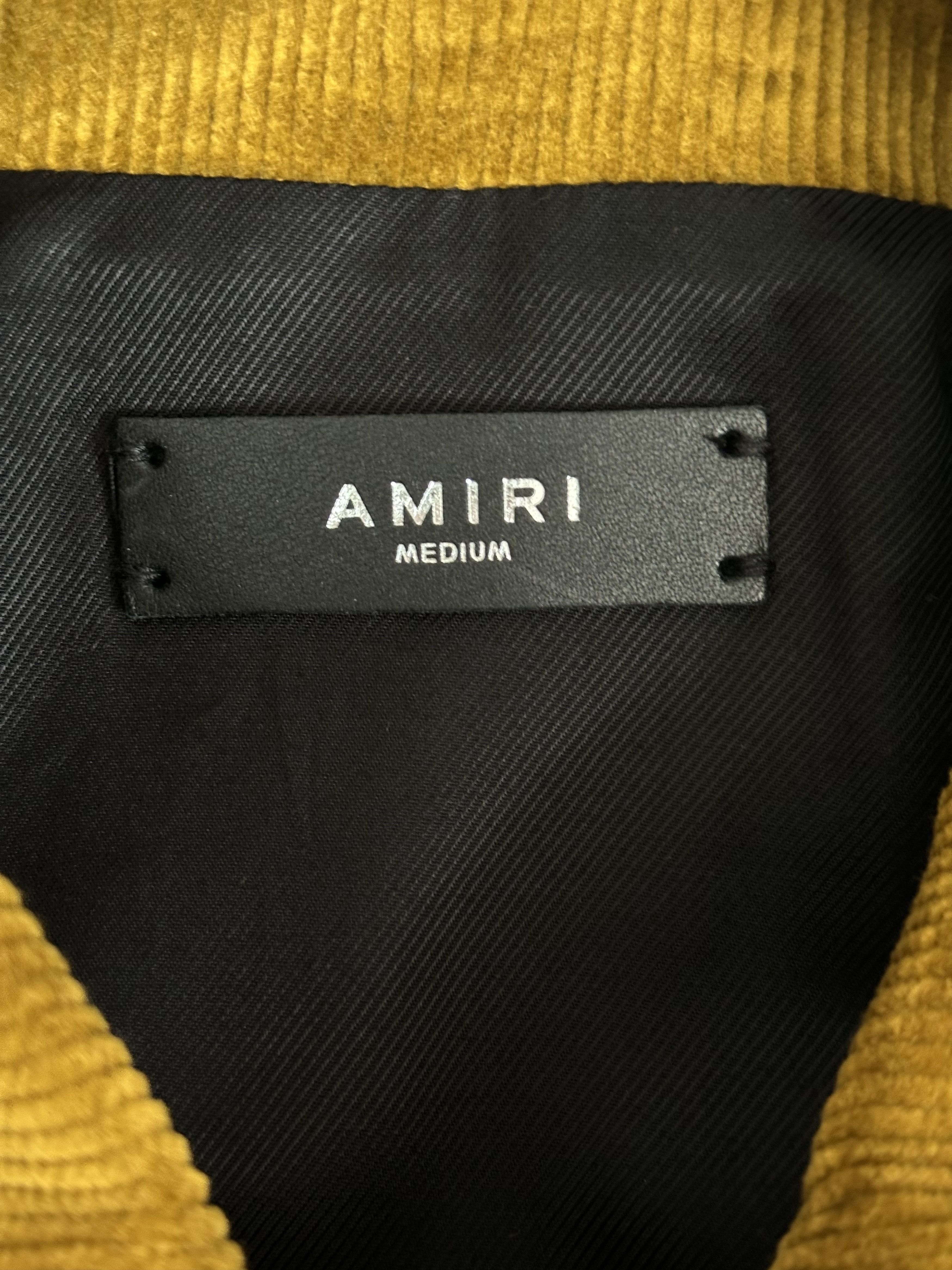 Amiri Amiri Mustard & White Corduroy Logo Teddy Jacket Size US M / EU 48-50 / 2 - 3 Thumbnail