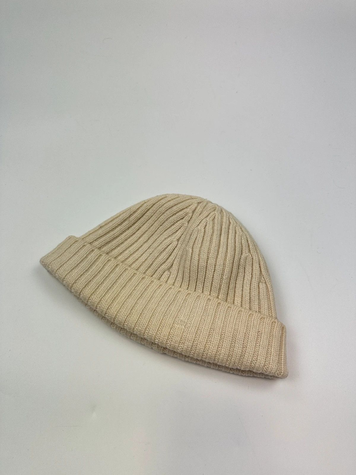 Prada Prada Sport FW2006 Cream White Ribbed Wool Beanie RedTab Size ONE SIZE - 3 Thumbnail