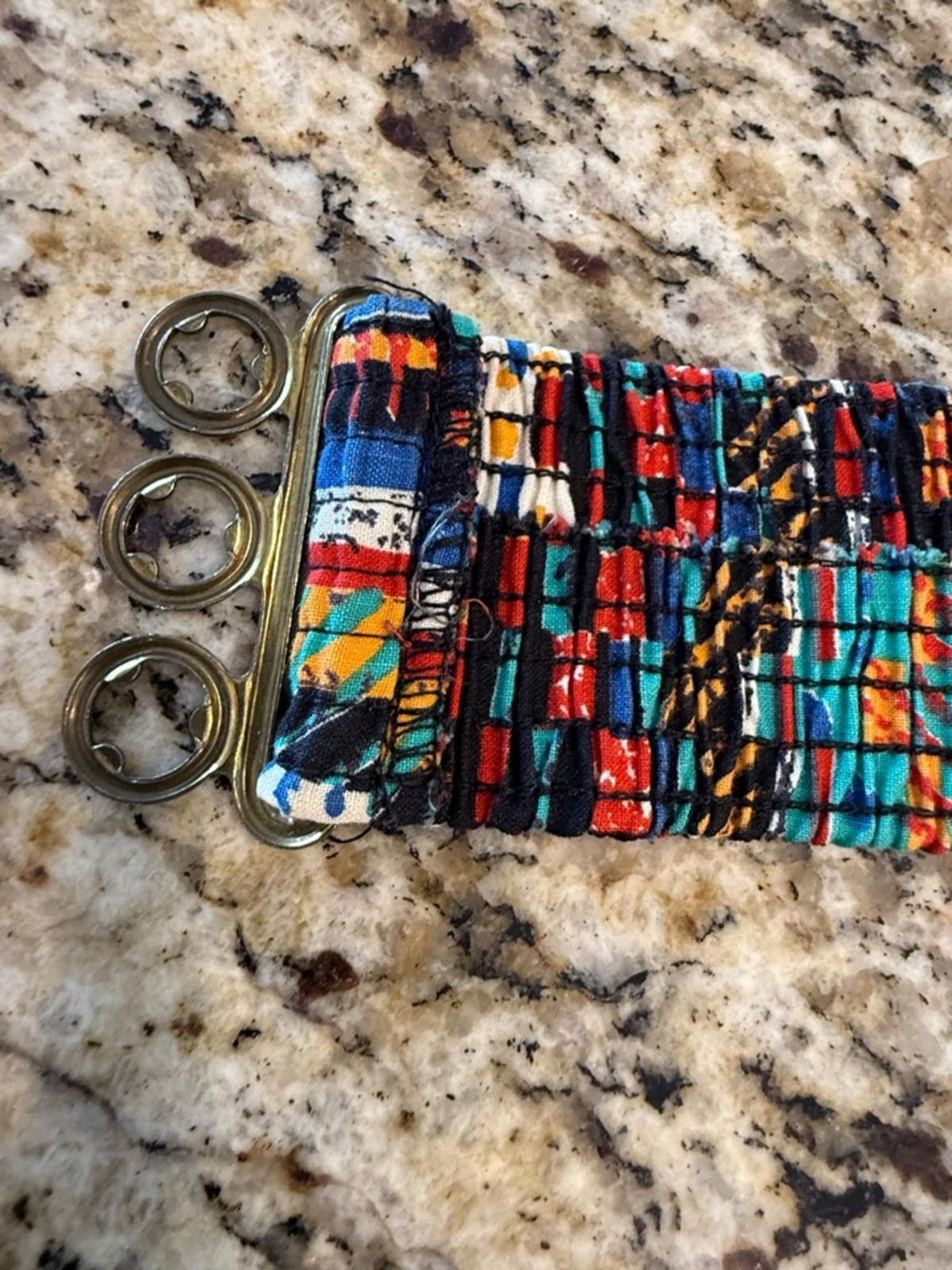 Other Boho multicolored versatile stretch belt gold tone hooks Size ONE SIZE - 4 Thumbnail