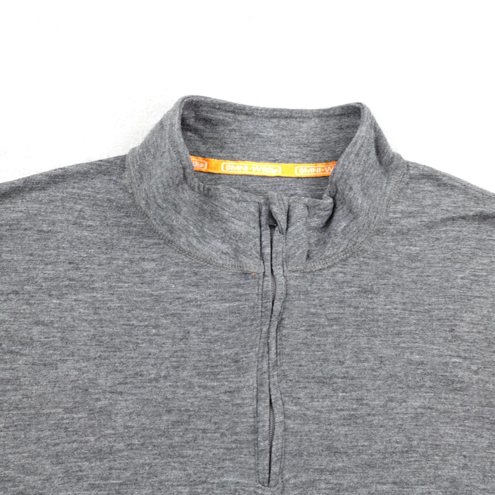 Vintage Omni-Wool Sweater Mens XL Gray 1/4 Zip Pullover Performance Mid Layer Wool Blend Size US XL / EU 56 / 4 - 2 Thumbnail