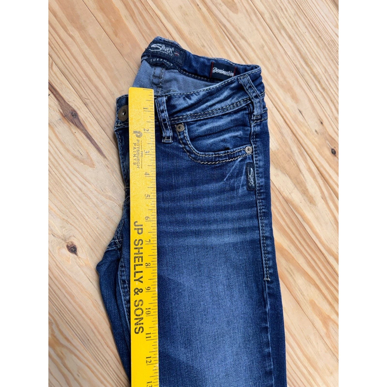 Silver Jeans Co. Silver Jeans Womens 25x29 Blue Denim Tuesday Slim Bootcut Size 25" / US 0 / IT 36 - 7 Thumbnail