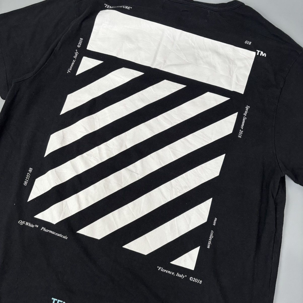 Off-White OFF-WHITE 18SS DIAG TEMPERATURE TEE / T Shirt Size US L / EU 52-54 / 3 - 3 Thumbnail