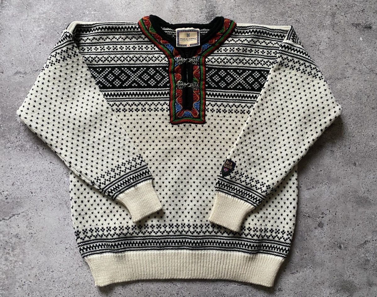 Dale Of Norway Vintage Dale Of Norway Sweater Icelandic Men's Wool Knit Ski Size US M / EU 48-50 / 2 - 1 Thumbnail