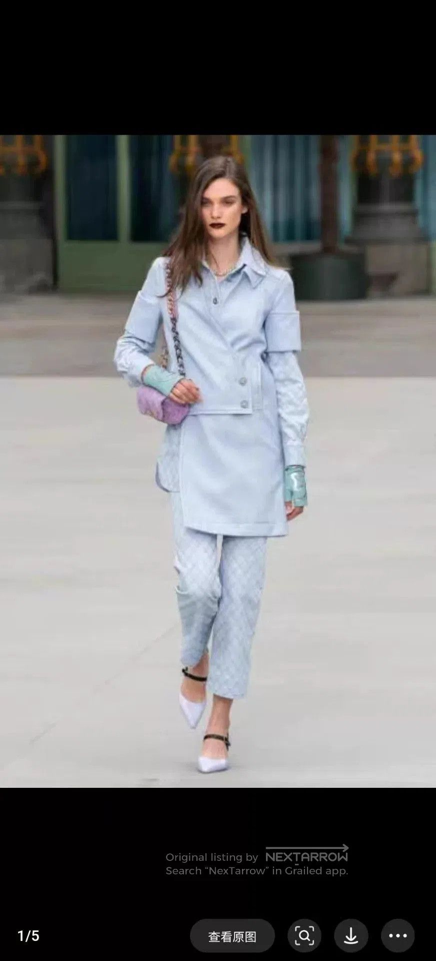Chanel Chanel Crystal Button Blue Coat. Size US XS / EU 42 / 0 - 8 Thumbnail