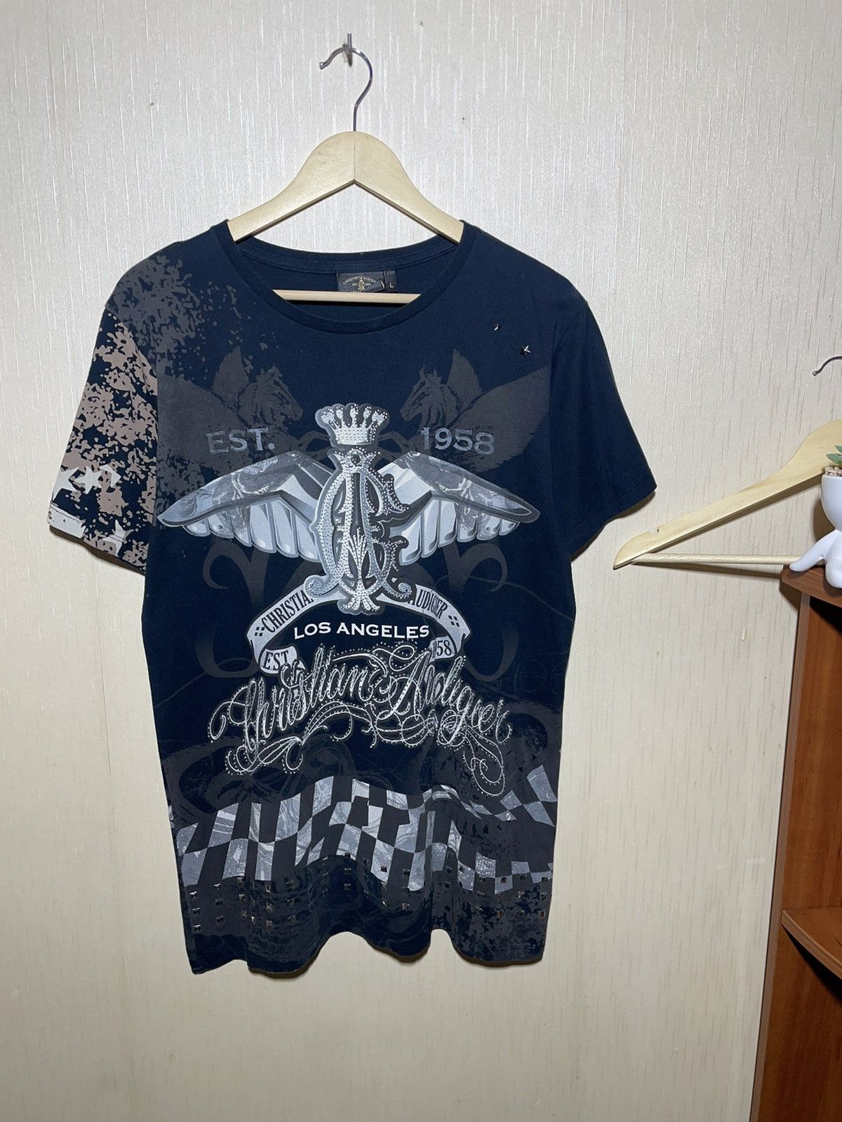Ed Hardy × Vintage Christian Audigier vintage streetwear T shirt Size US L / EU 52-54 / 3 - 1 Thumbnail