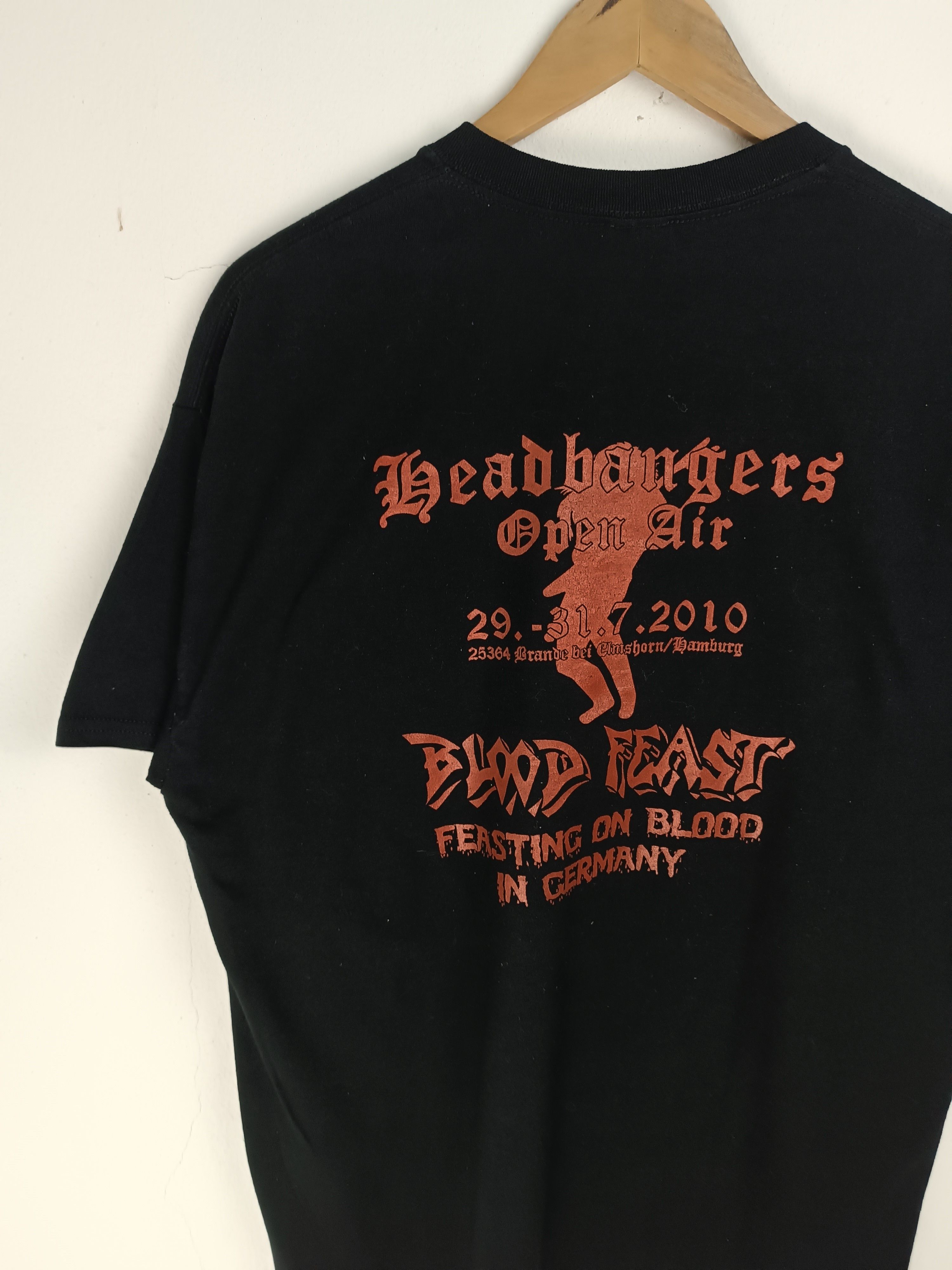 Band Tees VINTAGE 2010 BLOOD FEAST GERMANY METAL TOUR TEE Size US L / EU 52-54 / 3 - 10 Thumbnail