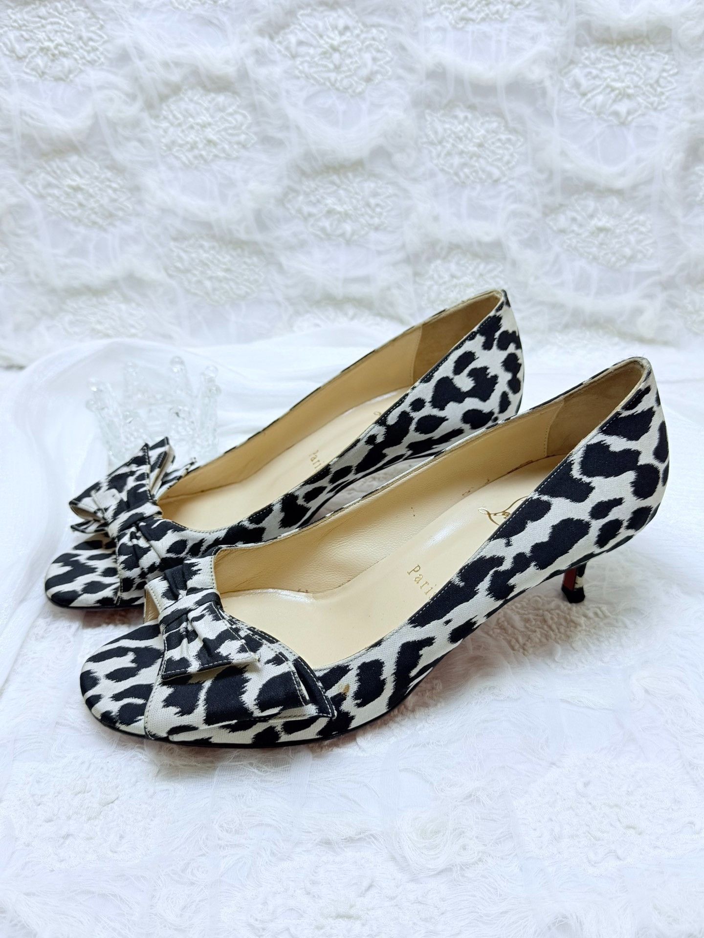 Christian Louboutin Christian Louboutin Animal Print Red Lowtop Sneakers Women Size US 8 / IT 38 - 1 Thumbnail