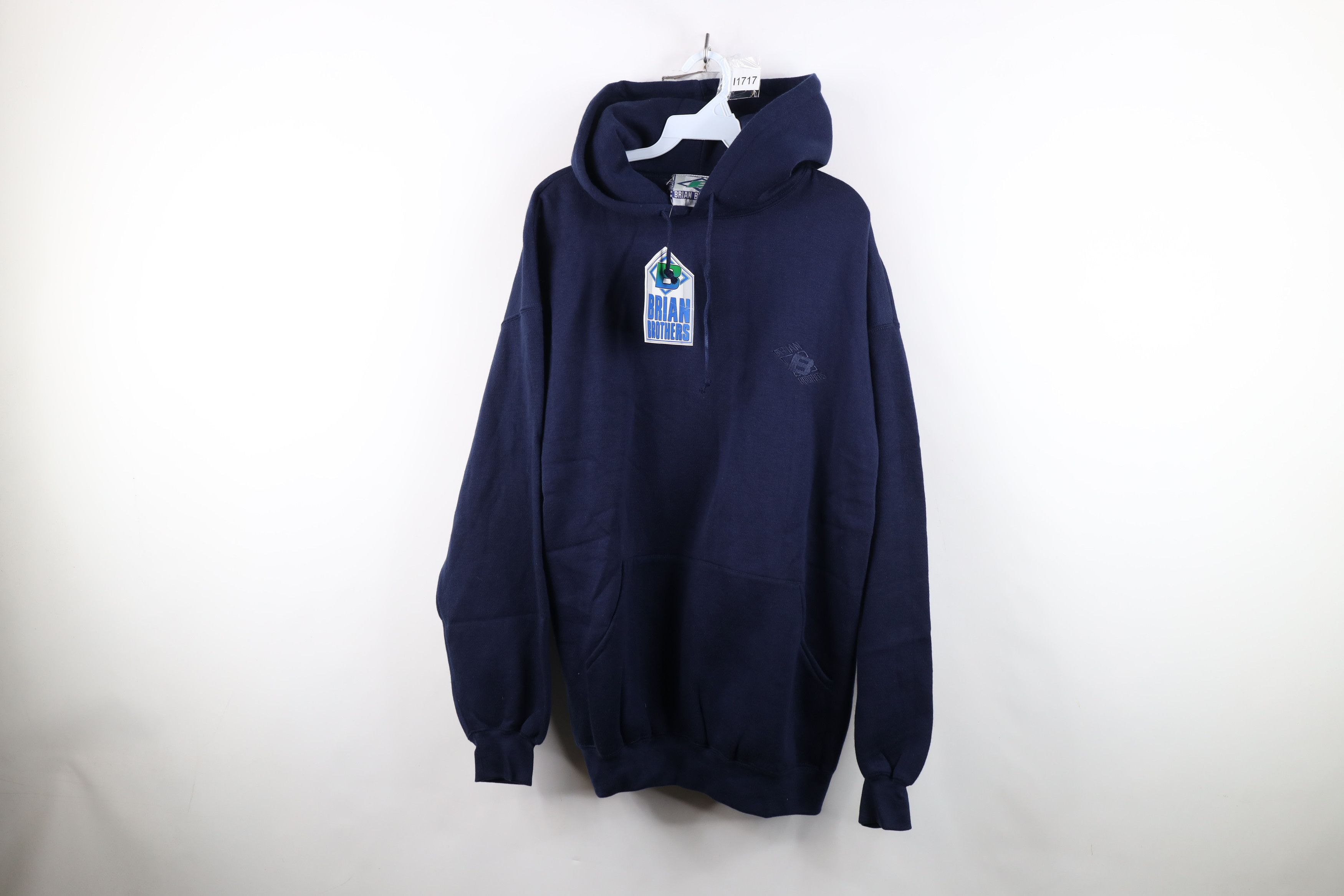 Vintage Deadstock Vintage 90s Streetwear Fit Hoodie Sweatshirt Blue Size US L / EU 52-54 / 3 - 1 Thumbnail