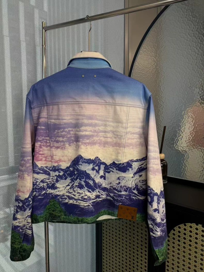 Louis Vuitton Louis Vuitton New Oil Painting Snow Mountain Scenic Denim Size US L / EU 52-54 / 3 - 2 Thumbnail