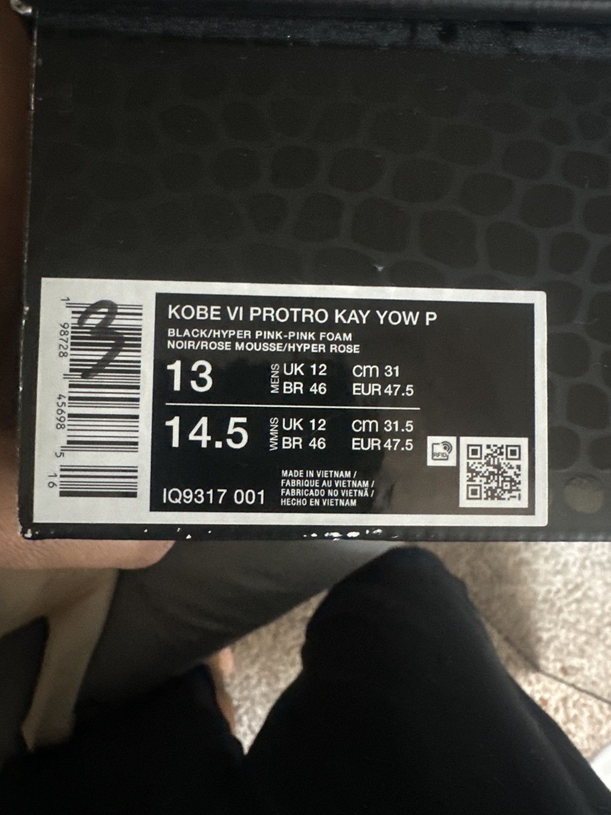 Nike Kobe 6 “Kay Yow” 2026 Size US 13 / EU 46 - 7 Thumbnail
