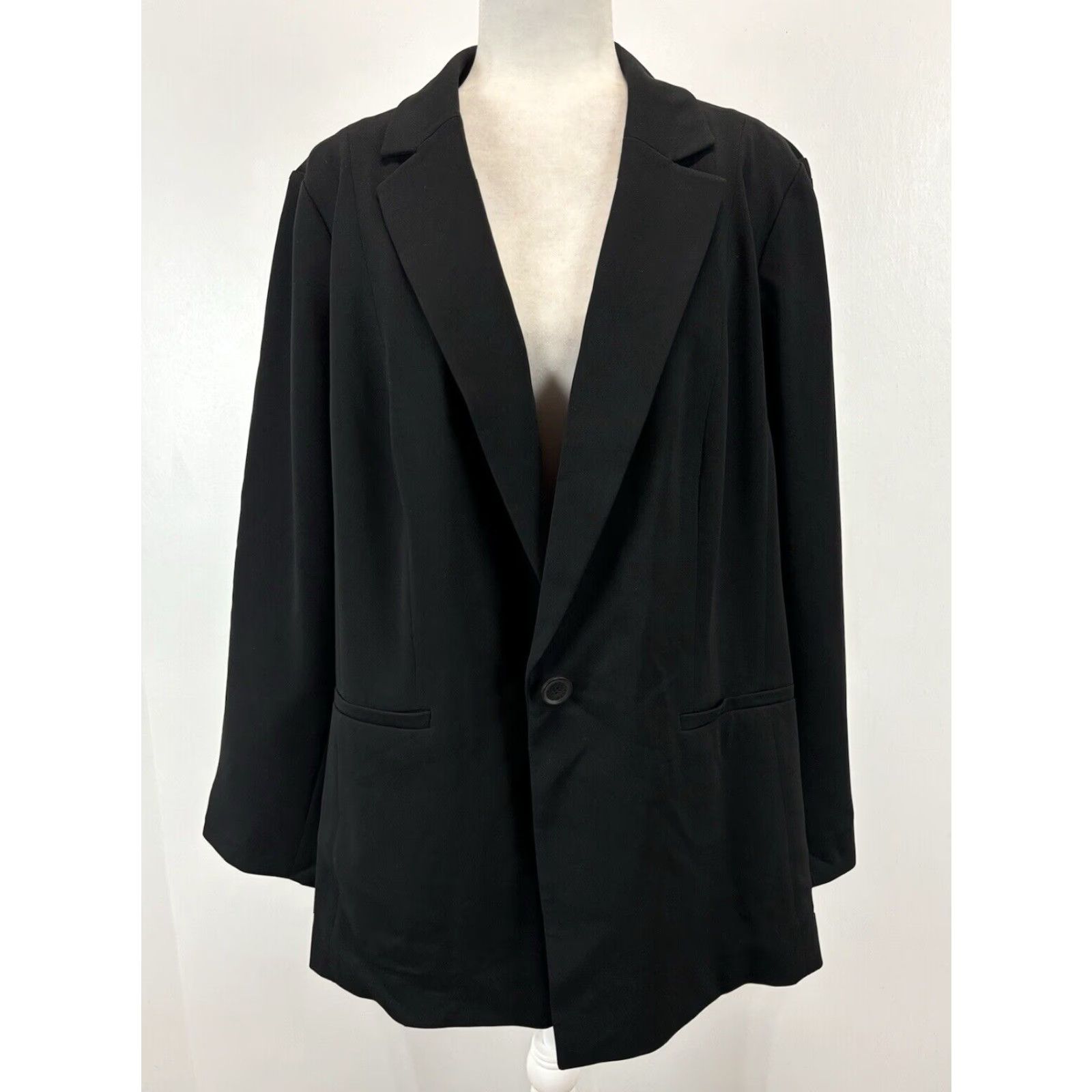 Talbots VINTAGE? No — Talbots Black Blazer Jacket 16W Women’s Blazer Plus Size Jacket Long Sleeve 2-Button Career Capsule (Women) Size XXL / US 16-18 / IT 52-54 - 6 Thumbnail