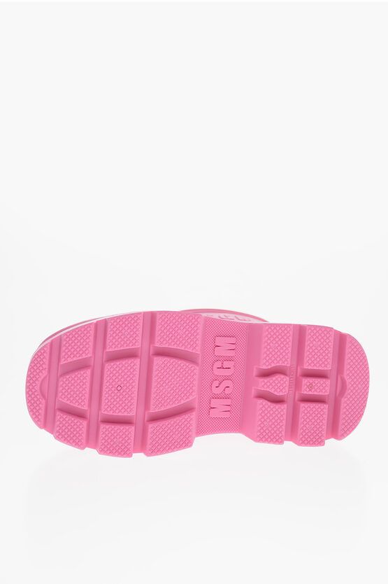 MSGM og1mm0724 Carrion Sole Rubber Boots in Pink Size US 6 / IT 36 - 5 Thumbnail