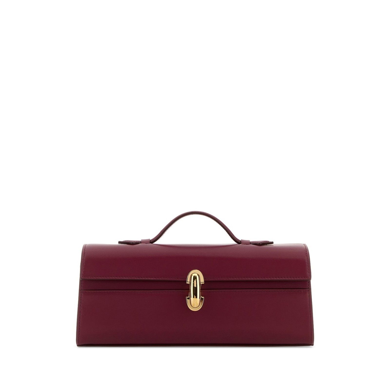 SAVETTE Symmetry Slim Red Leather Top Handle Bag New And Aut