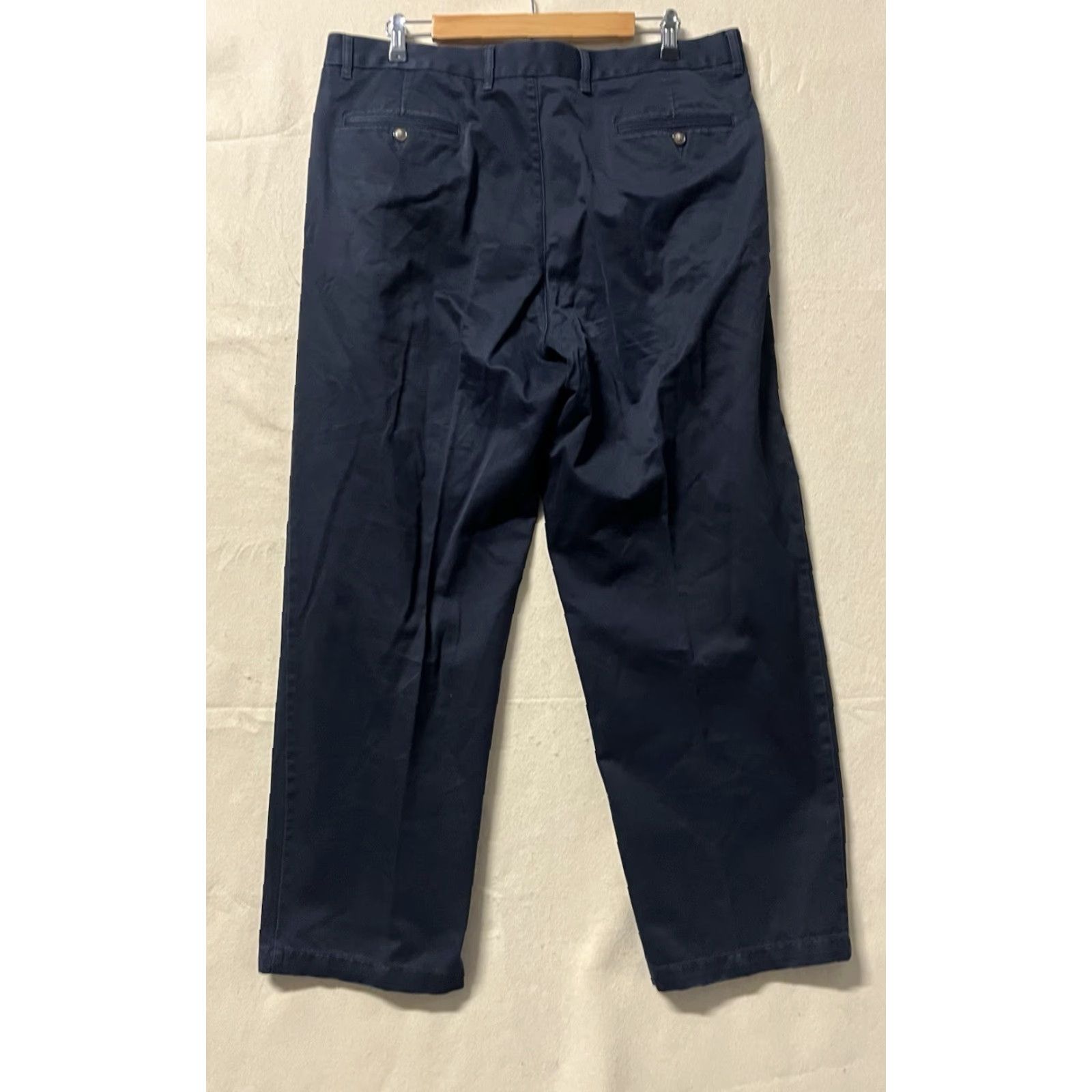 Vintage Gary Player Pants Dress Regular 38 x 30 Black Cotton Twill Pleated Men's Straight Inseam 30 Pants Men Size US 38 / EU 54 - 2 Thumbnail