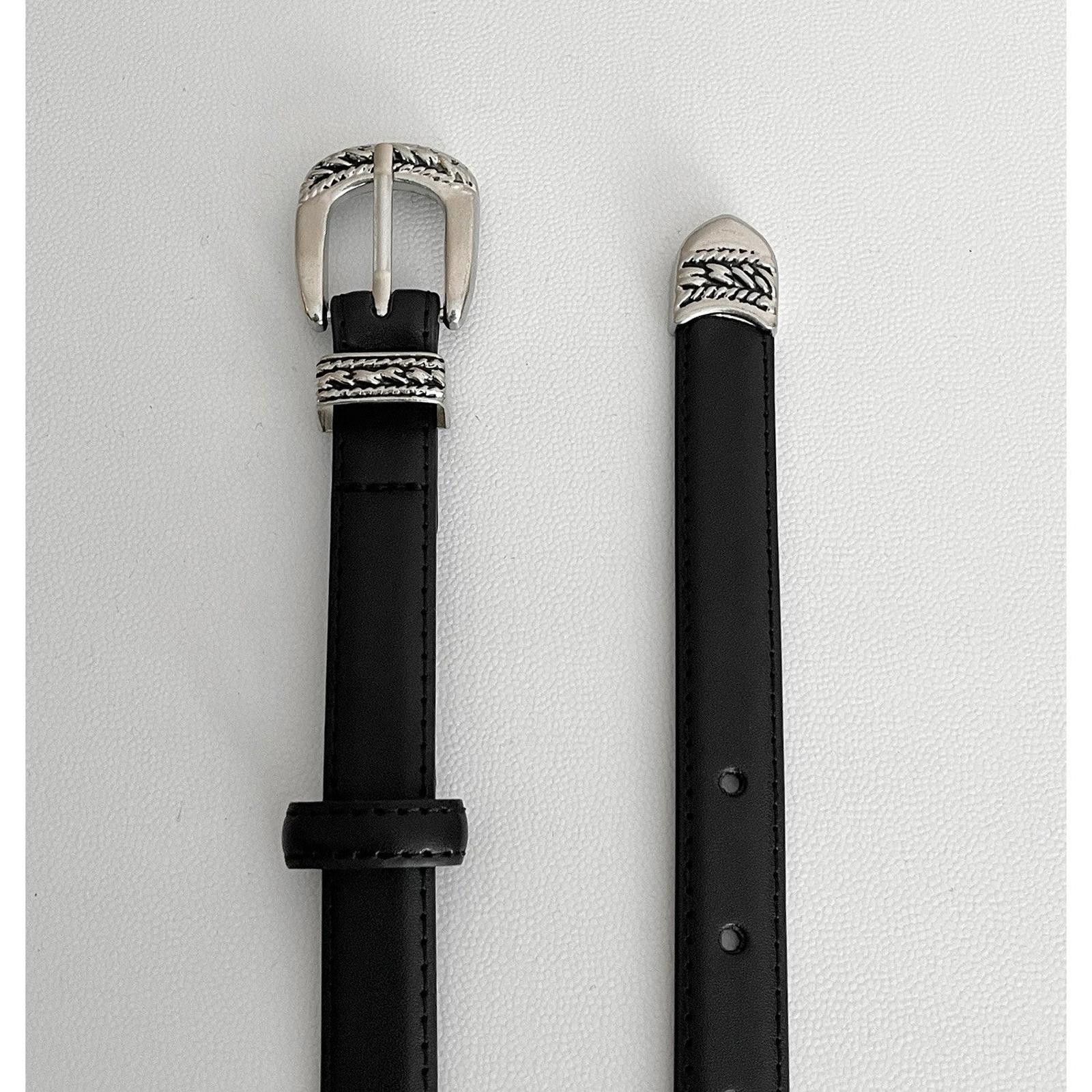 Jewelry Retro Metal Belt – Simple Silver, Versatile Fit Size ONE SIZE - 3 Thumbnail