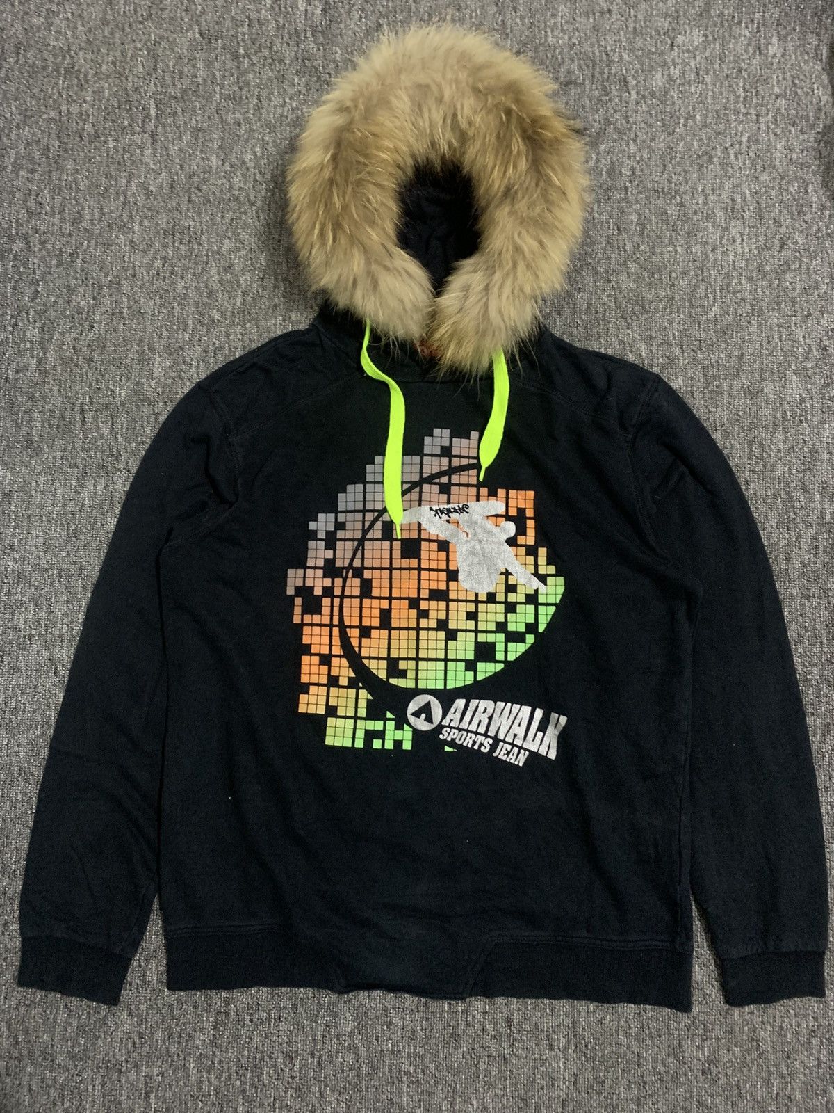 If Six Was Nine Airwalk Skate Black Faux Fur Hoodie Size US L / EU 52-54 / 3 - 2 Thumbnail